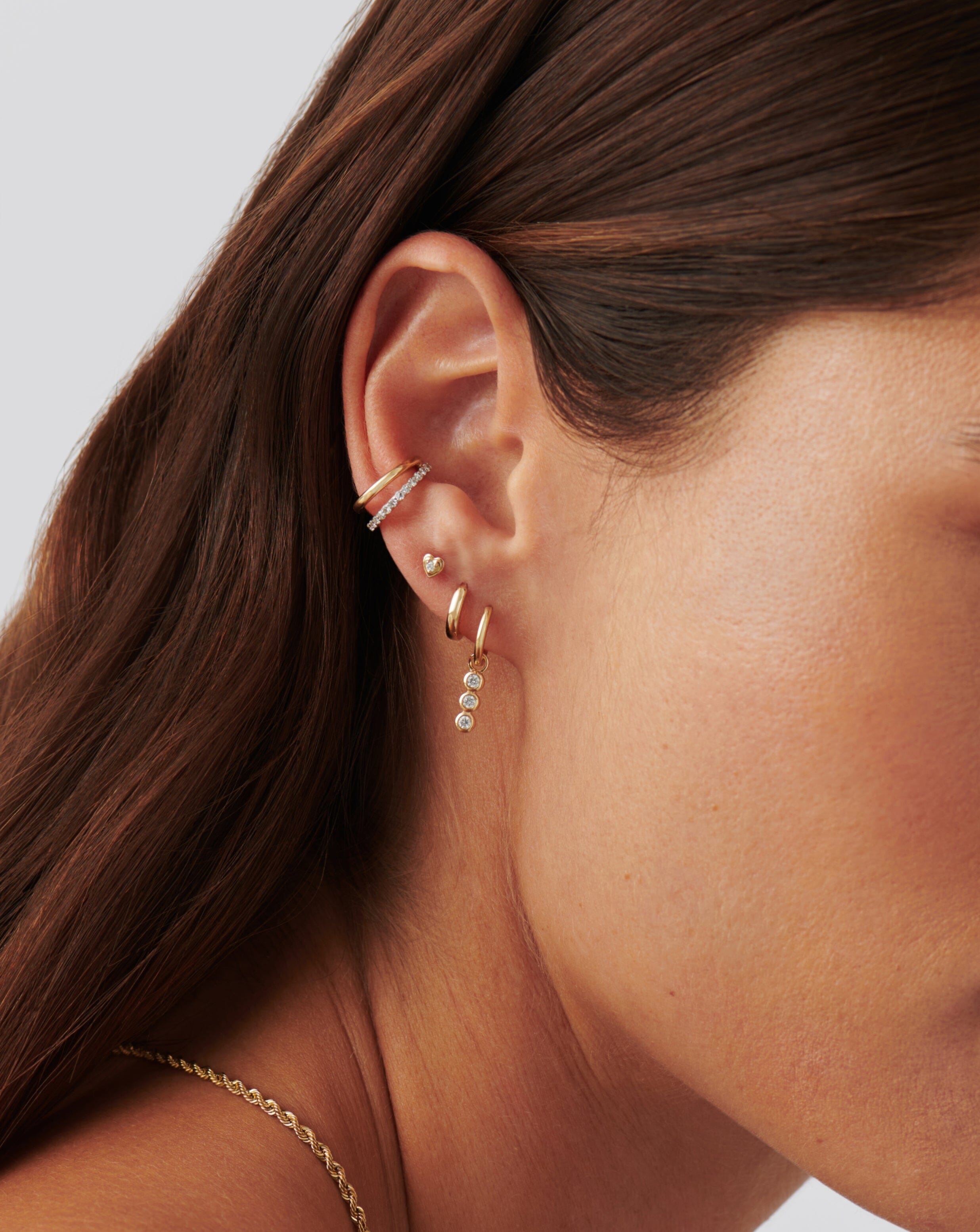 Exquisite 14K Gold Diamond Hoop Earrings for Women - Elegant & Dainty Jewelry Gift for Anniversary, Wedding & Everyday Wear