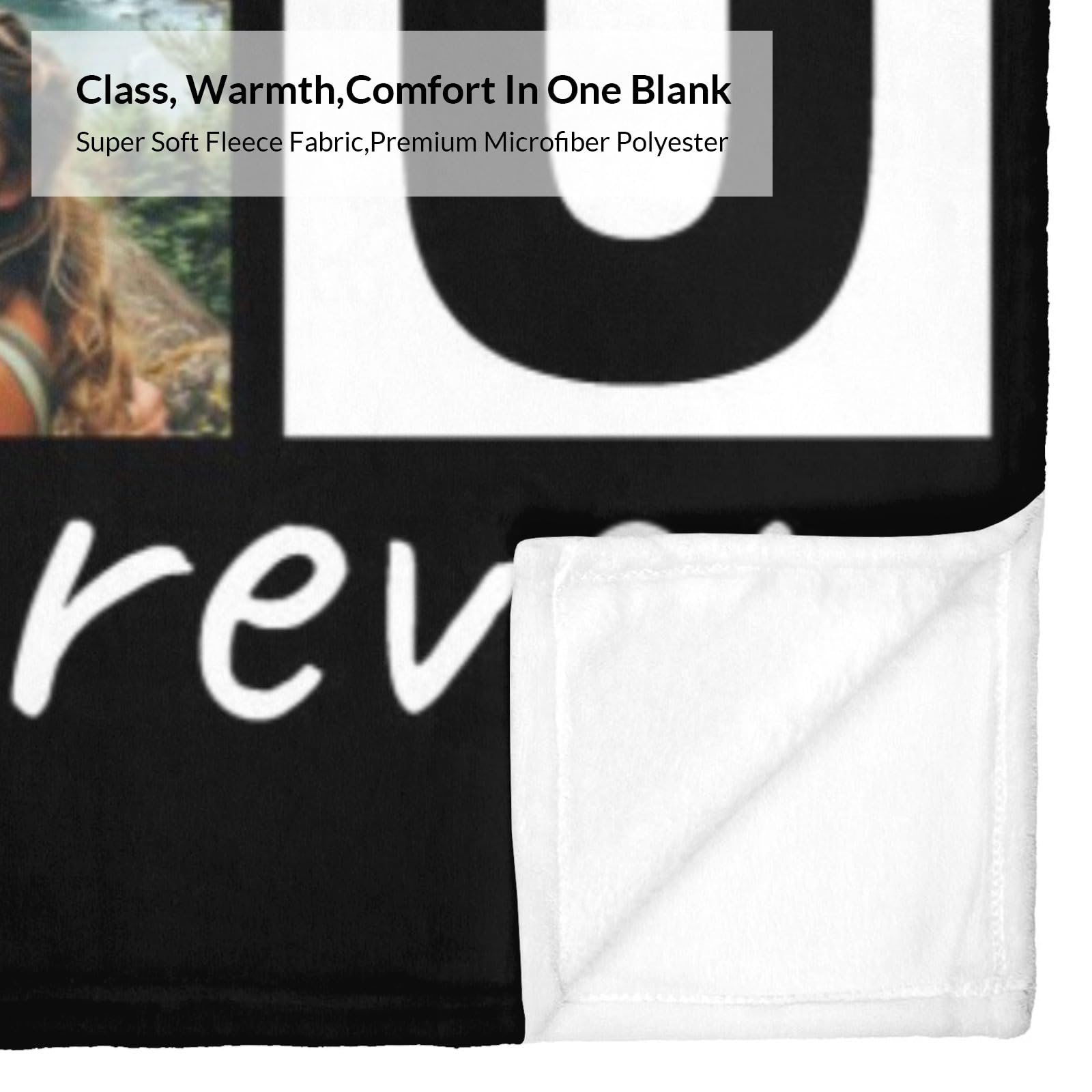 Custom Photo Blanket for Couples - Personalized Picture Throw Blanket Gift for Girlfriend, Boyfriend, Wife & Husband - Perfect for Anniversaries, Valentine's Day & Romantic Home Decor