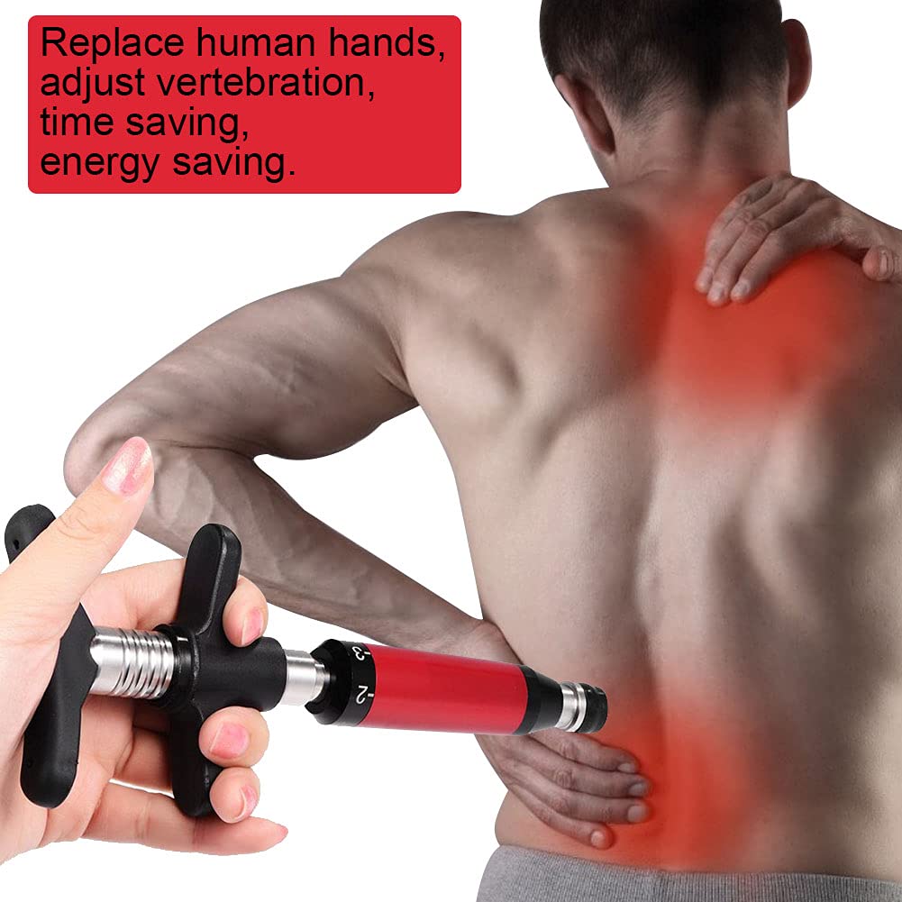 Cimenn Manual Spine Chiropractic Adjustment Tool - 6-Level Spinal Correction Device for Back Pain Relief & Posture Improvement - Scoliosis Adjuster with Massage Function (Single Head) - Ideal for Home Chiropractic Care & Joint Pain Management