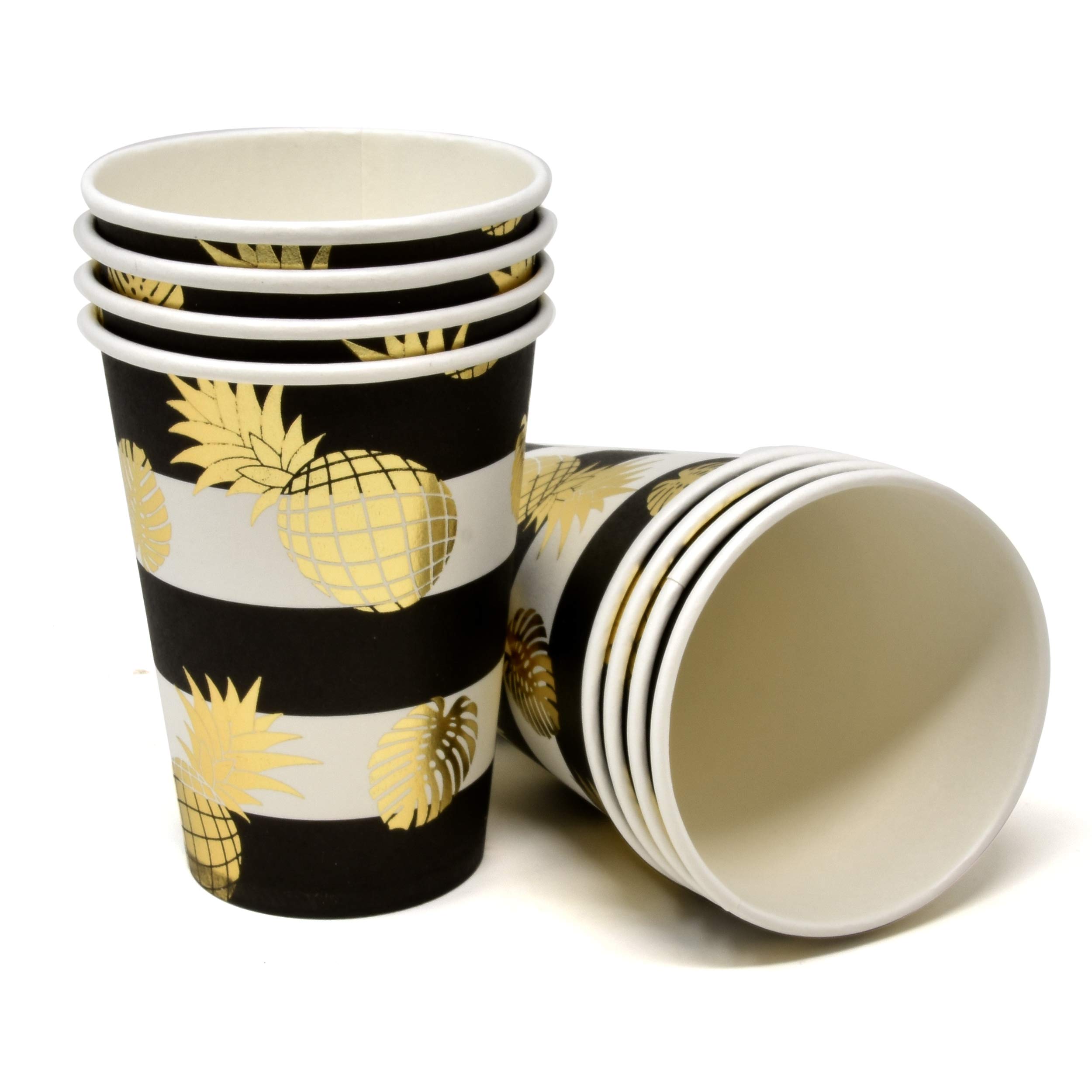 24-Piece Gold Foil Pineapple Party Dinnerware Set - 9