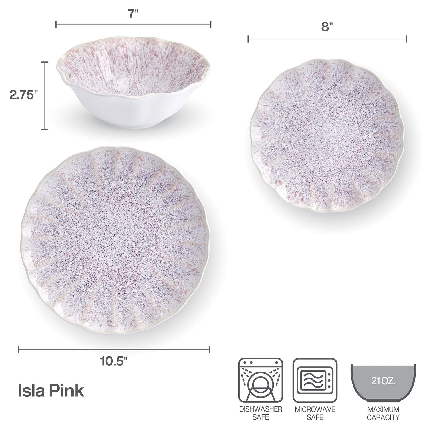 Isla 12-Piece Dinnerware Set - Porcelain Dinner Plates, Bowls & Mugs for 4 People - Elegant Tableware for Family Dining, Dinner Parties & Restaurant-Style Meals at Home
