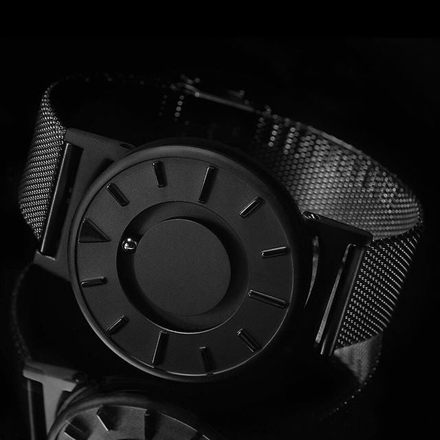 Eone The Bradley Black - Stylish and Tactile Watch for Men & Women | Waterproof & Durable | Perfect for Business, Travel, and Everyday Wear