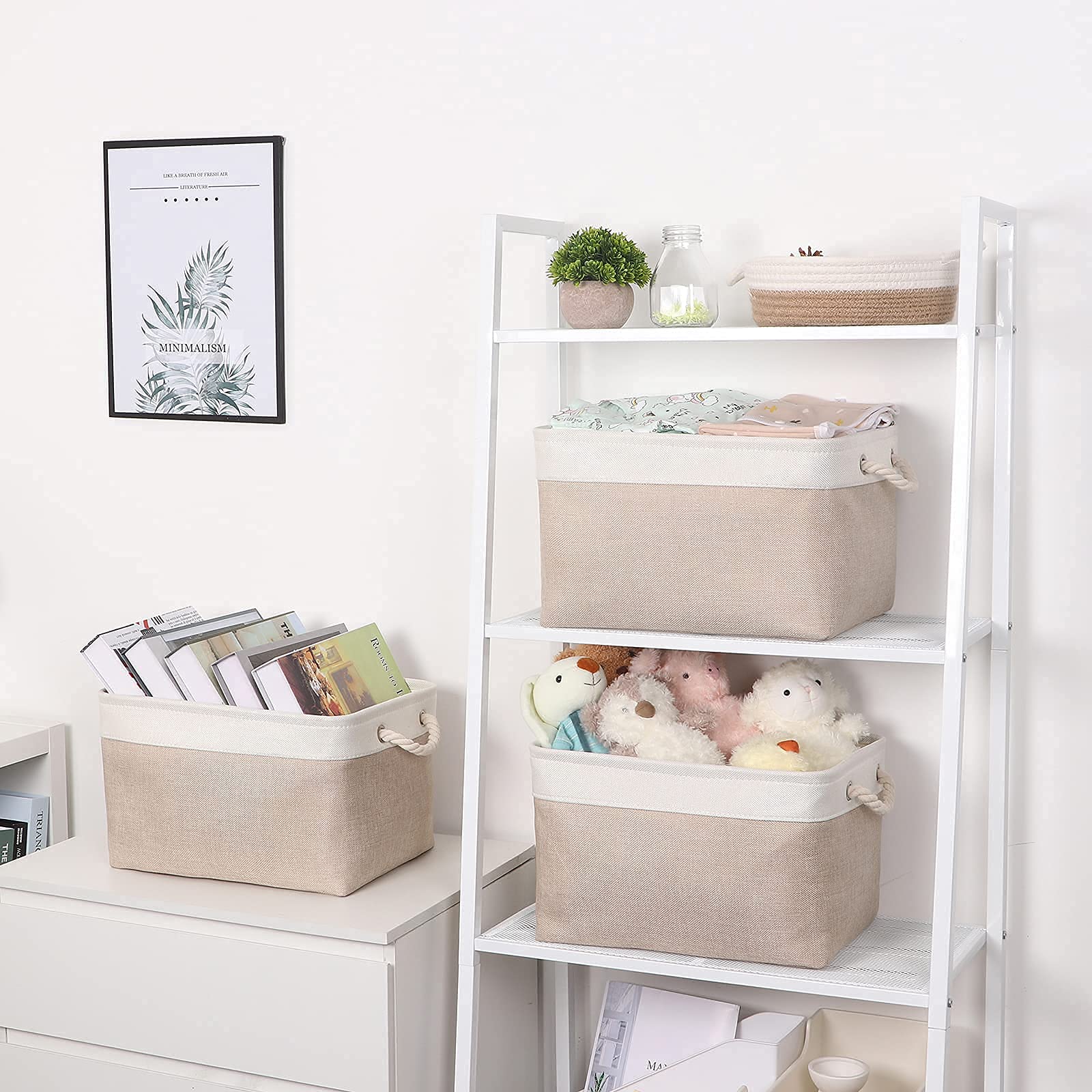 Bidtakay Fabric Storage Bins Set - 3 Medium (15