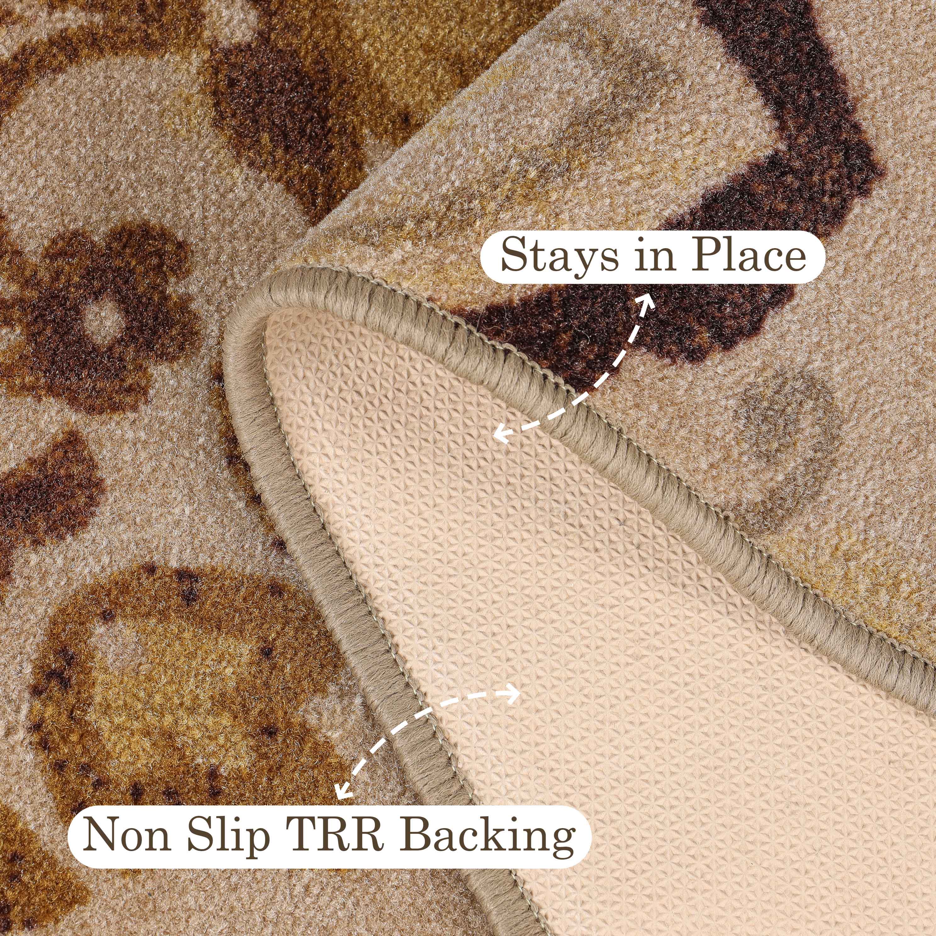 Liena Medallion Non-Slip Washable Indoor Area Rug - Soft Anti-Skid Living Room Carpet, Bedroom Runner for Home Decor (5x8 ft) | Perfect for Hallways, Entryways & Cozy Spaces