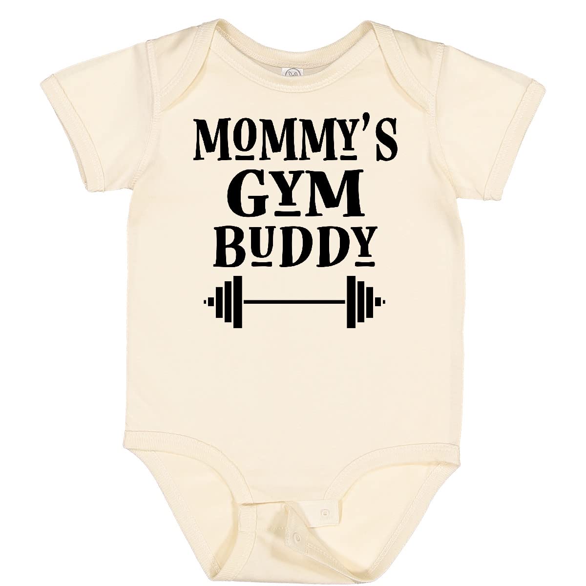 Inktastic Mommy Gym Buddy Workout Baby Bodysuit - Cute Workout Outfit for Active Moms & Babies - Perfect for Yoga, Gym & Mommy-Baby Bonding Time