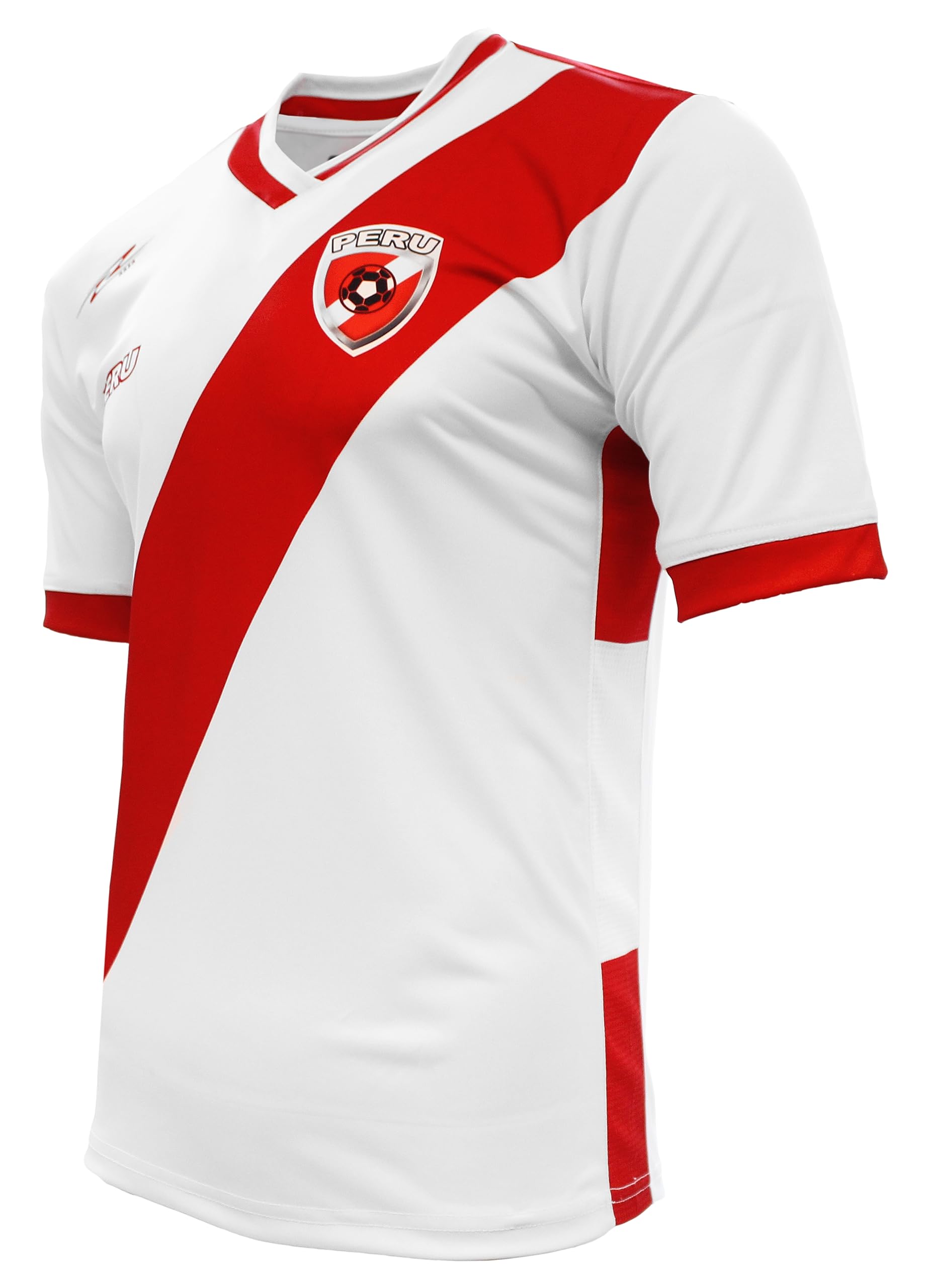 Authentic Peru National Team Fan Jersey for Men - Comfortable & Breathable Soccer Shirt for Games, Parties & Fan Events