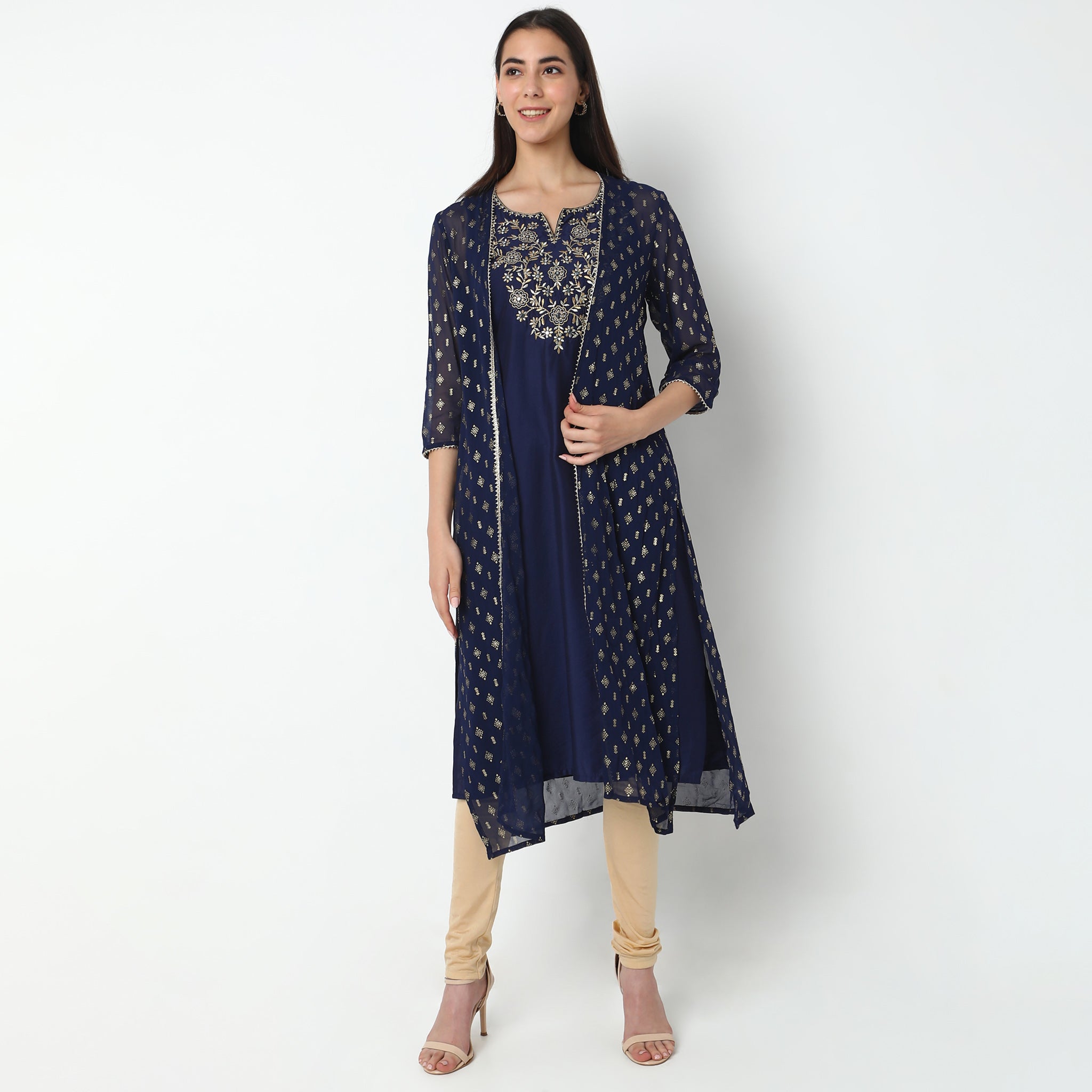 Flare Fit Embroidered Kurta for Women | Stylish Indian Ethnic Tunic Top | Perfect for Festivals, Weddings & Casual Wear