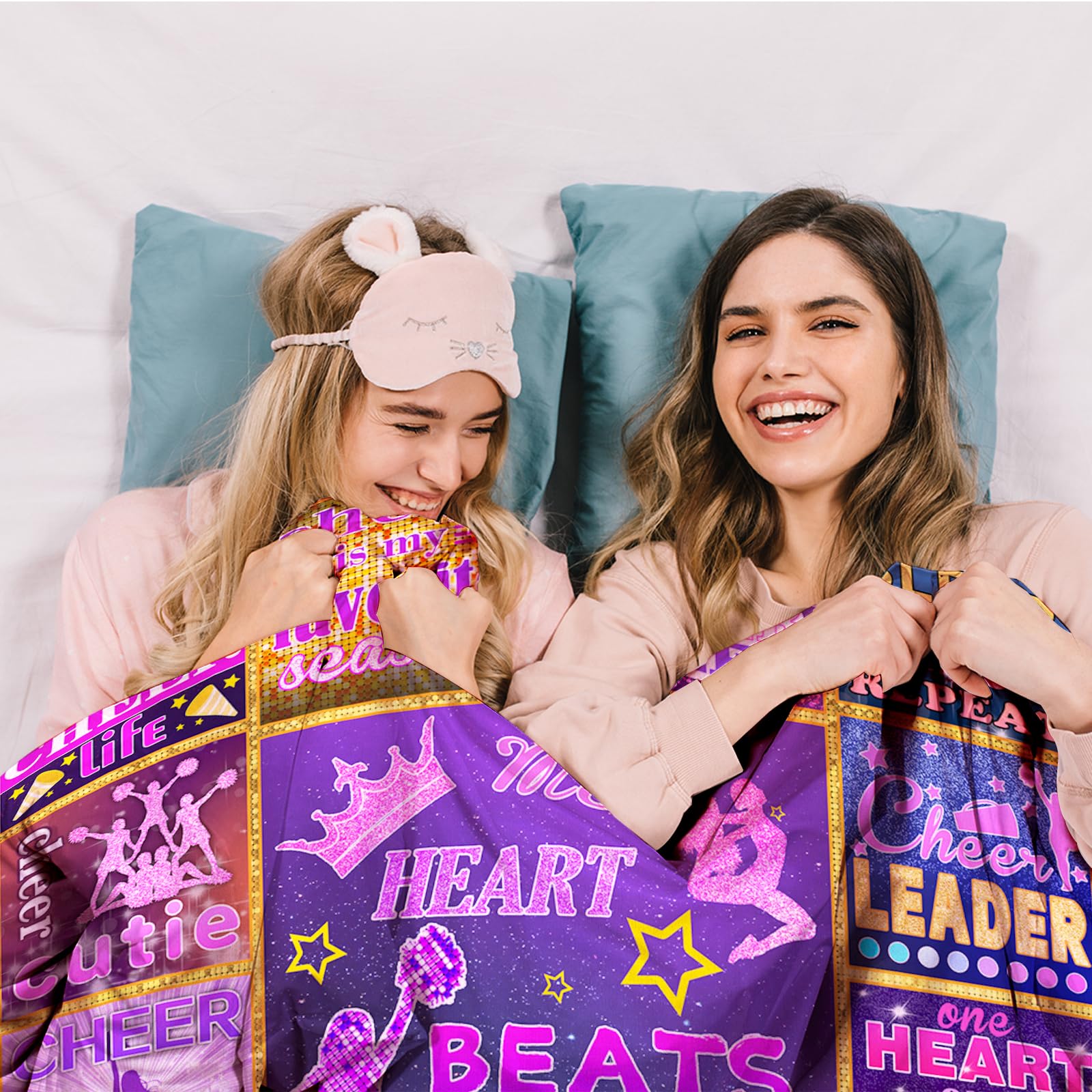 Cheerleader Gifts Bulk - 60x50 Inch Soft Cheerleading Blanket for Team, Coach & Girls - Perfect for Games, Competitions & Team Spirit Gifts