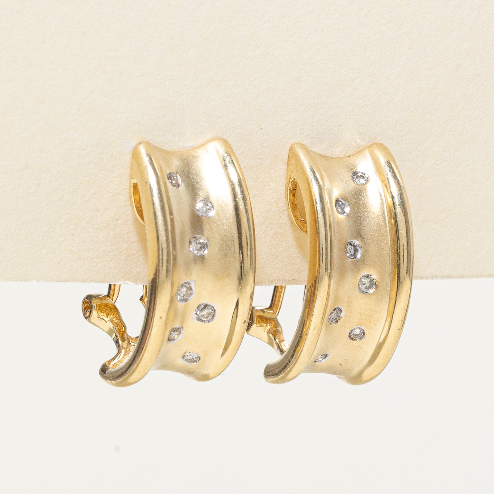 0.13ctw Scattered Diamond Huggie Hoop Earrings for Women - Elegant Everyday & Party Jewelry Gift