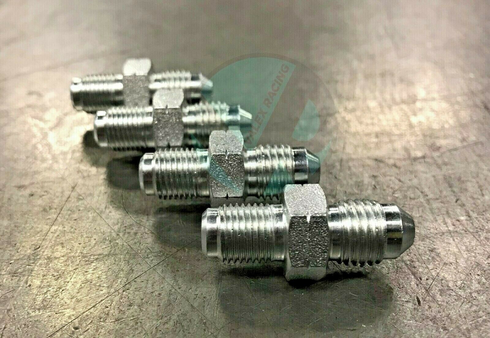 4 Steel Brake Line Adapter Fittings M10 x 1.0 (Metric 10mm) to 4AN 4 AN4 - High Performance Brake Hose Connector for Automotive, Motorcycle & Racing Applications