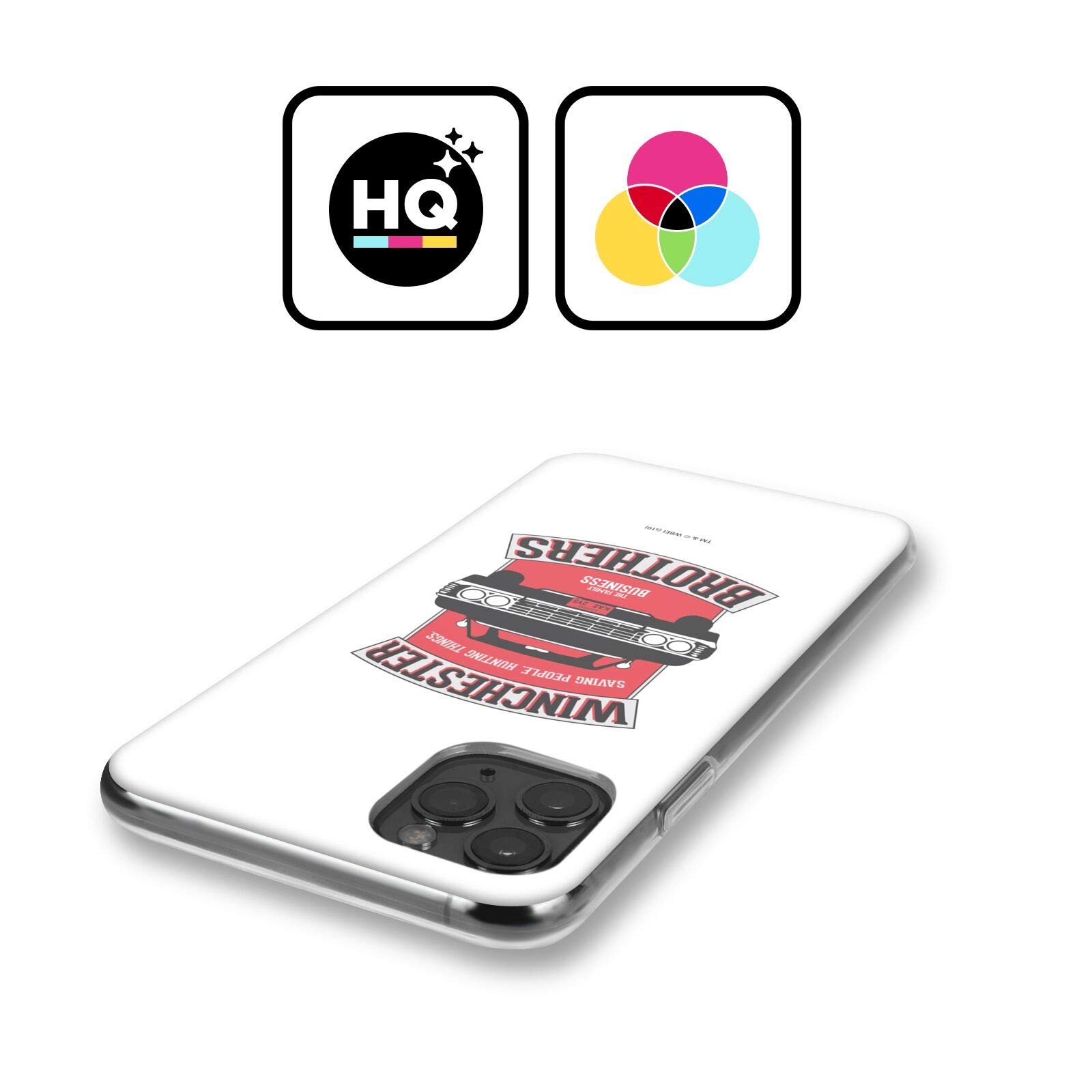 Officially Licensed Supernatural Winchester Brothers iPhone 13 Pro Max Case - Soft Gel Protective Cover with 2 Vector Designs | Perfect for Fans, Daily Use & Showcasing Your Favorite TV Show