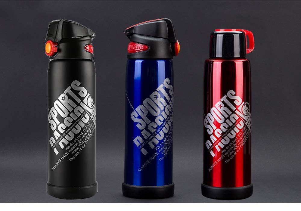 Delavala Double Wall Vacuum Insulated Steel Water Bottle - 800ml, Keep Hot & Cold, Perfect for Outdoor, Gym & Office Use