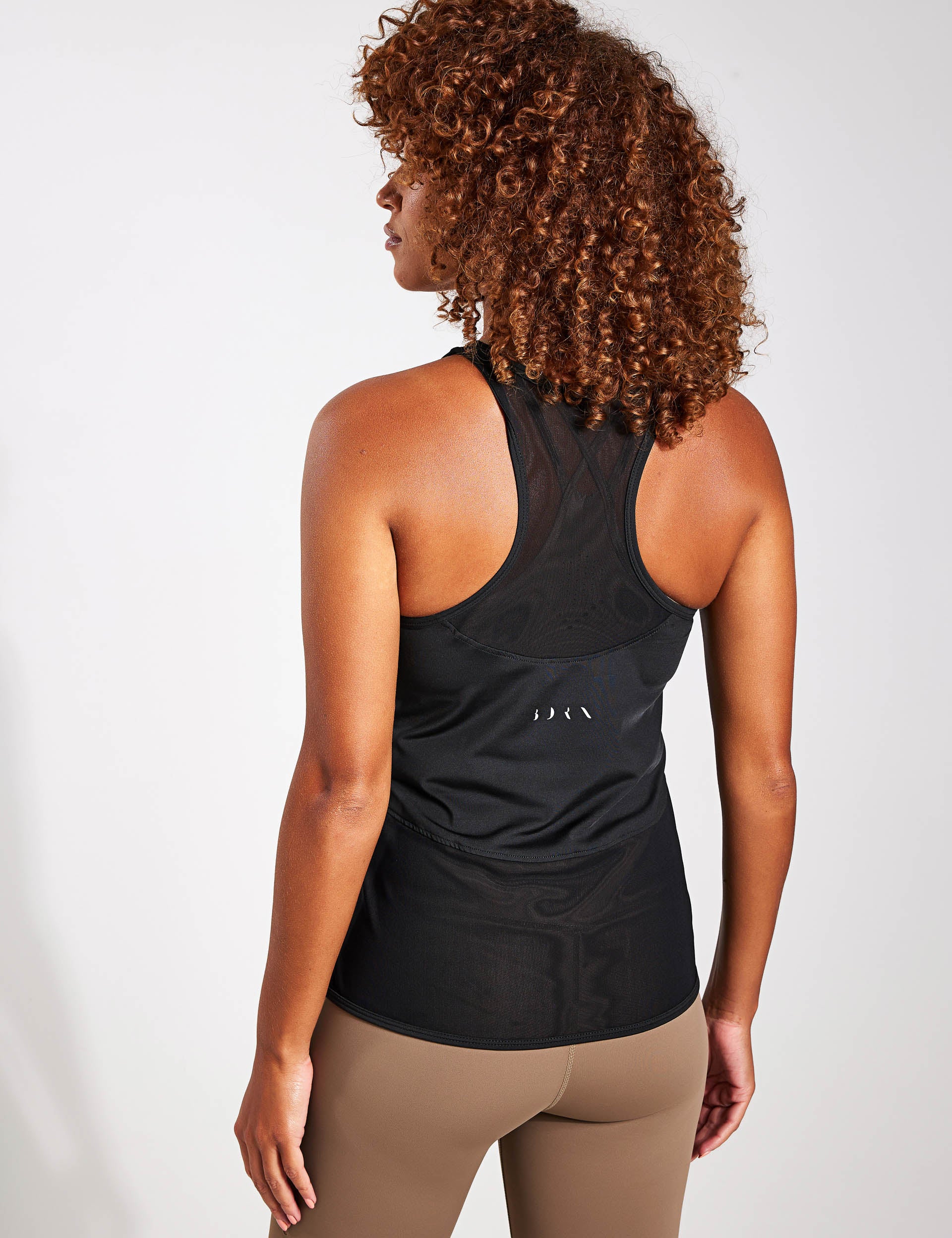 Kiava Mesh Tank Top for Women - Breathable Black Workout Shirt for Yoga, Running & Gym - Lightweight & Comfortable Fitness Apparel