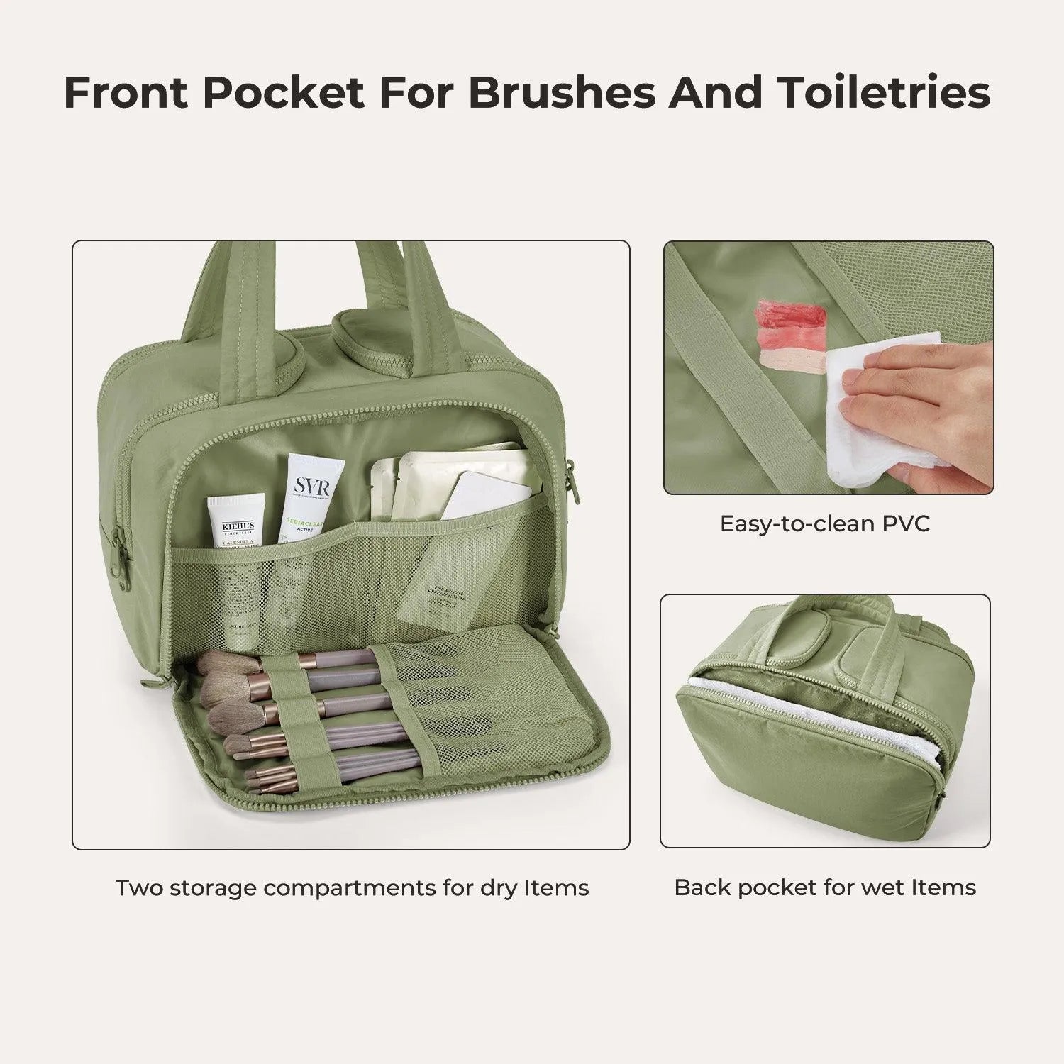 Premium Hanging Toiletry Bag for Travel - Waterproof Cosmetic Organizer with Multiple Pockets - Perfect for Camping, Gym, and Business Trips
