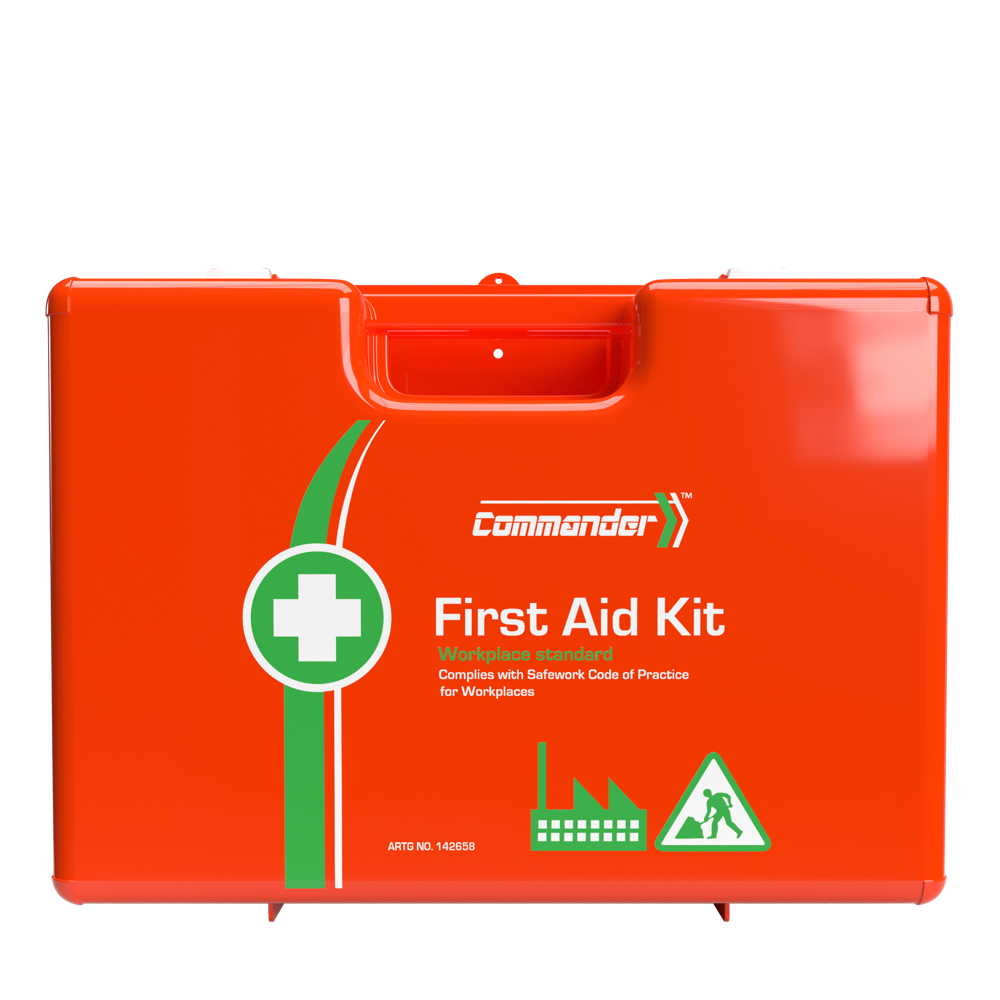 COMMANDER 6 Series Heavy-Duty Plastic First Aid Kit - 12 x 17 x 5.7 Inches (30.5 x 43 x 14.5cm) - Emergency Medical Supplies for Home, Car, Workplace & Outdoor Adventures