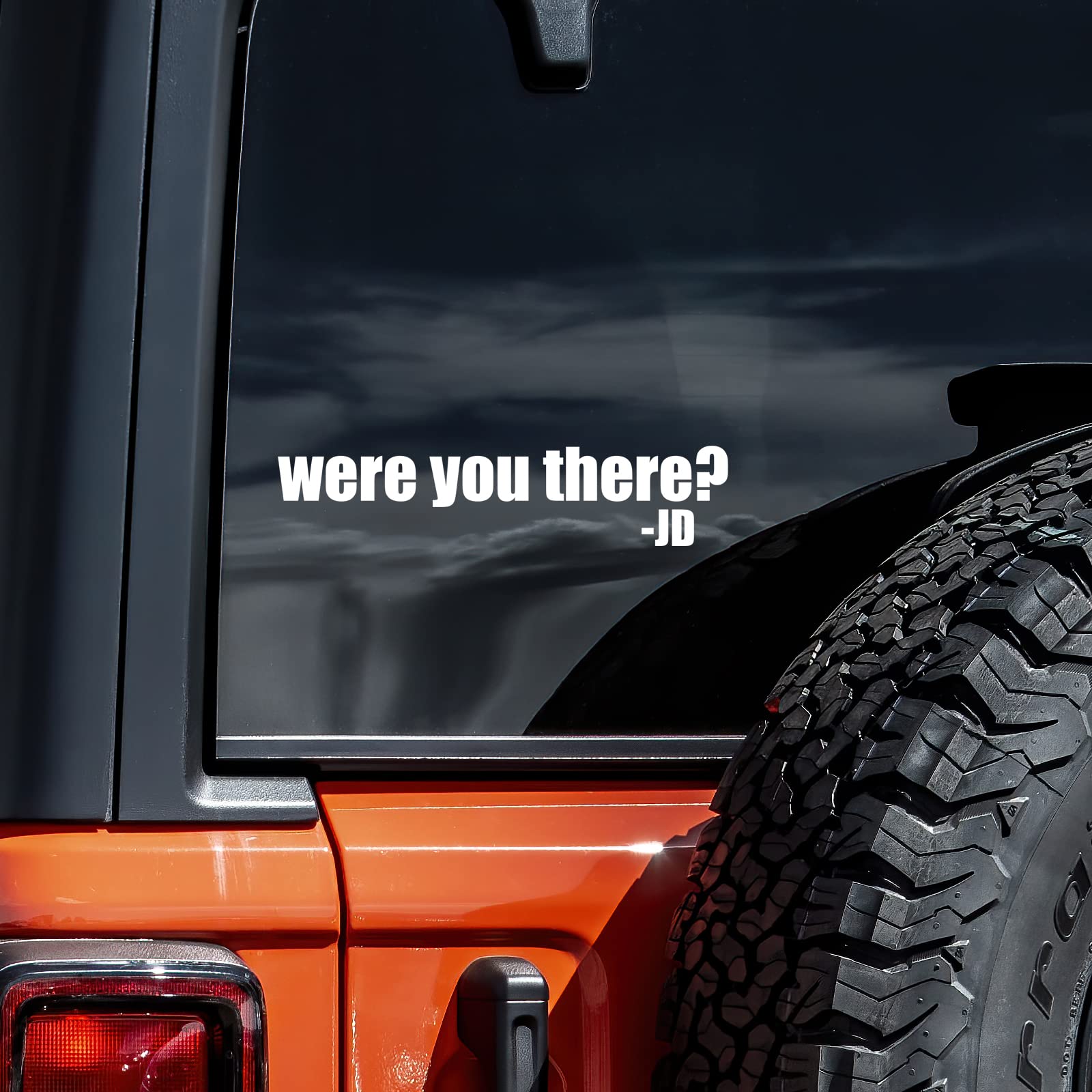 Were You There? Decal Vinyl Sticker for Car, Truck, Wall, Laptop - White 5.5 Inch Tall - Perfect for Bible Study Groups, Sunday School, and Christian Home Decor