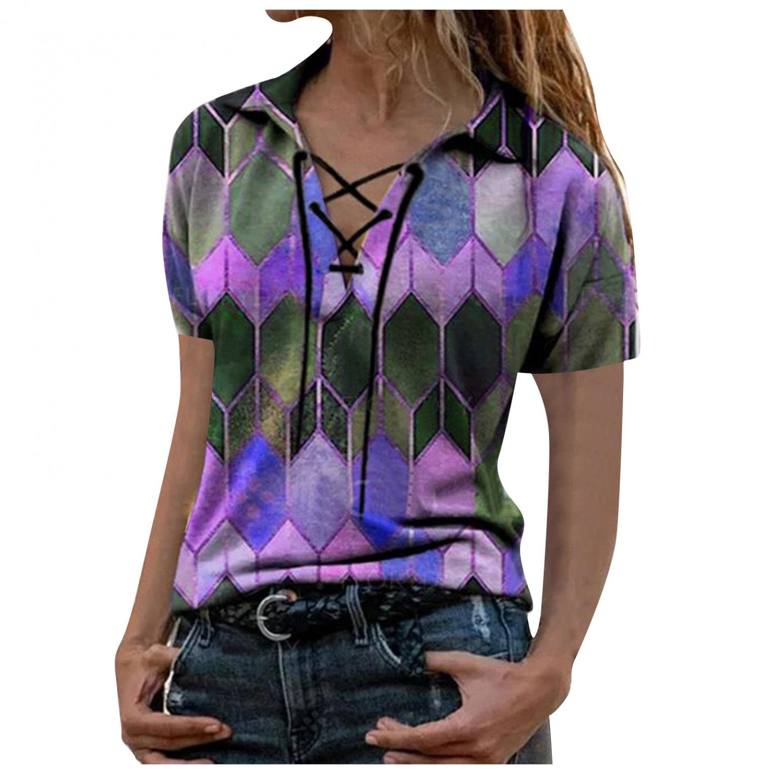 Women's Casual Summer Short Sleeve Graphic T-Shirt - Letter Printed Cotton Tee for Everyday Wear, Street Style & Vacation Outfits
