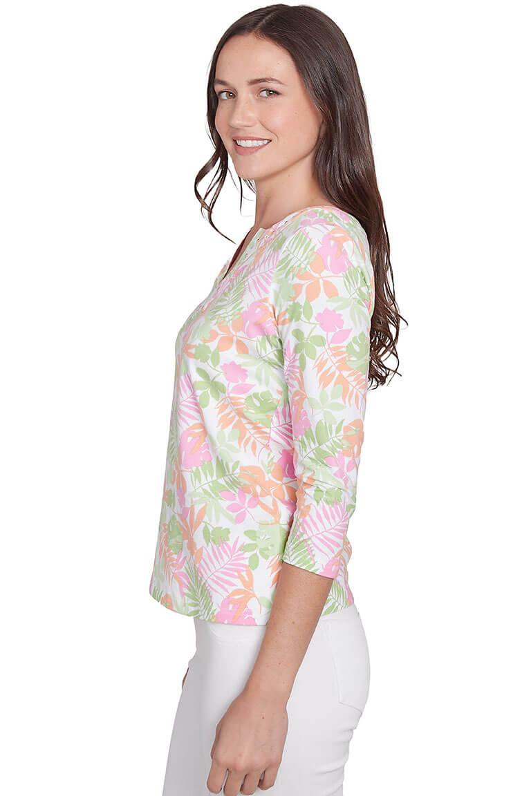 I Pink I Can Studded Neck Top - Stylish Women's Rhinestone Blouse for Party, Club & Night Out