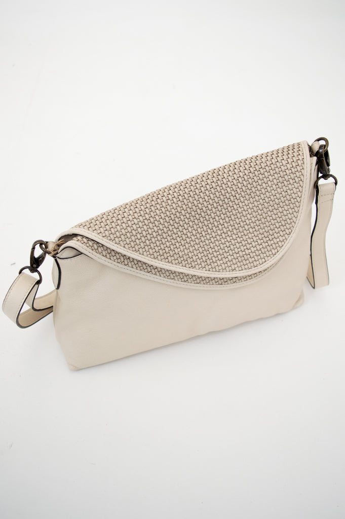 Premium Genuine Leather Handbag 072 in Ivory - Elegant Women's Purse for Work, Travel & Everyday Use