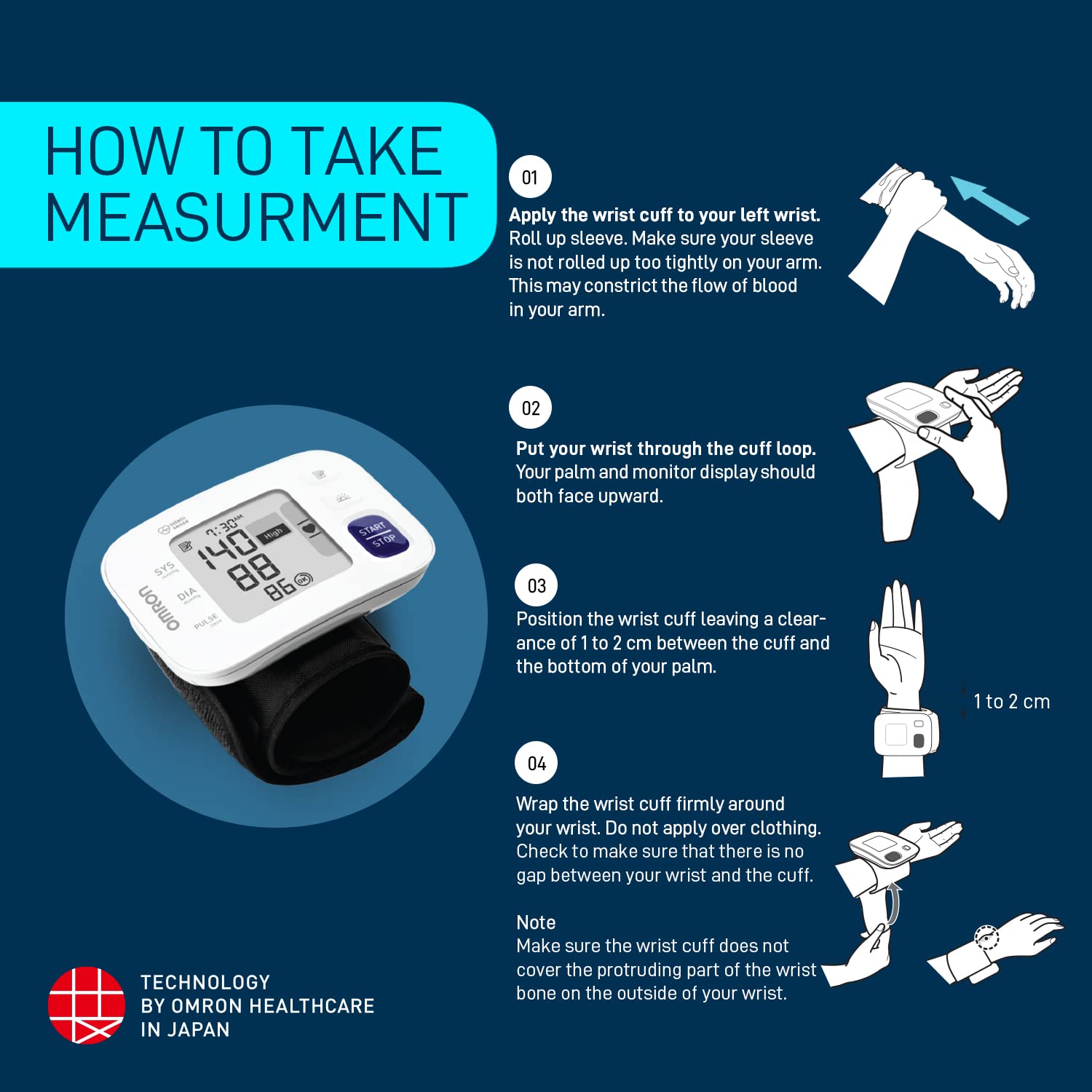 Omron HEM-6181 Fully Automatic Wrist Blood Pressure Monitor with Intelligent Technology - Cuff Wrapping Guide, Irregular Heartbeat Detection & Accurate Readings (White) - Ideal for Home Use, Travel & Health Monitoring