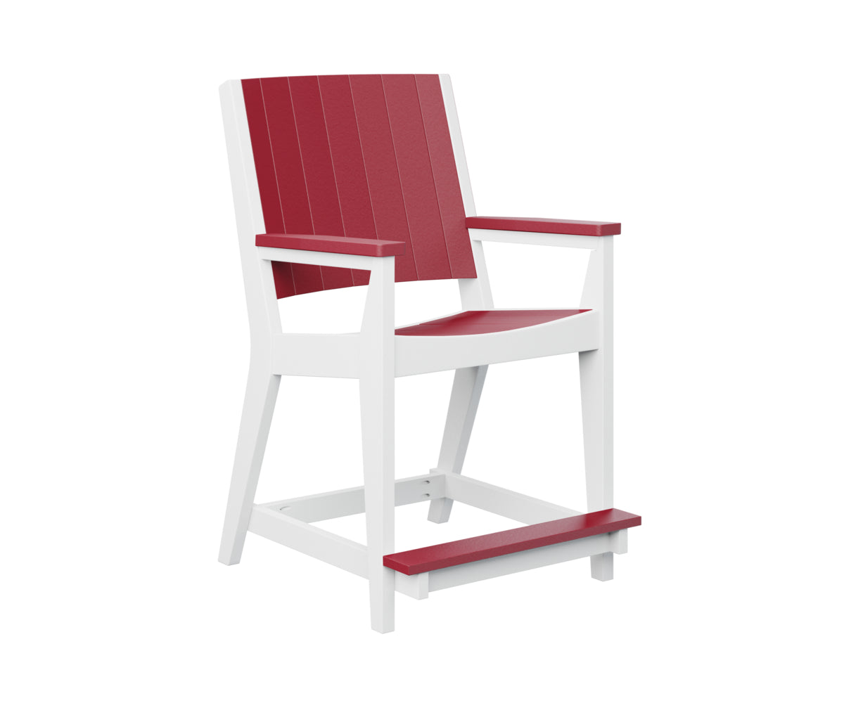 Berlin Gardens Mayhew Chat Counter Chair - Stylish Bar Stool for Kitchen Island, Breakfast Nook & Home Decor - Durable Indoor/Outdoor Use