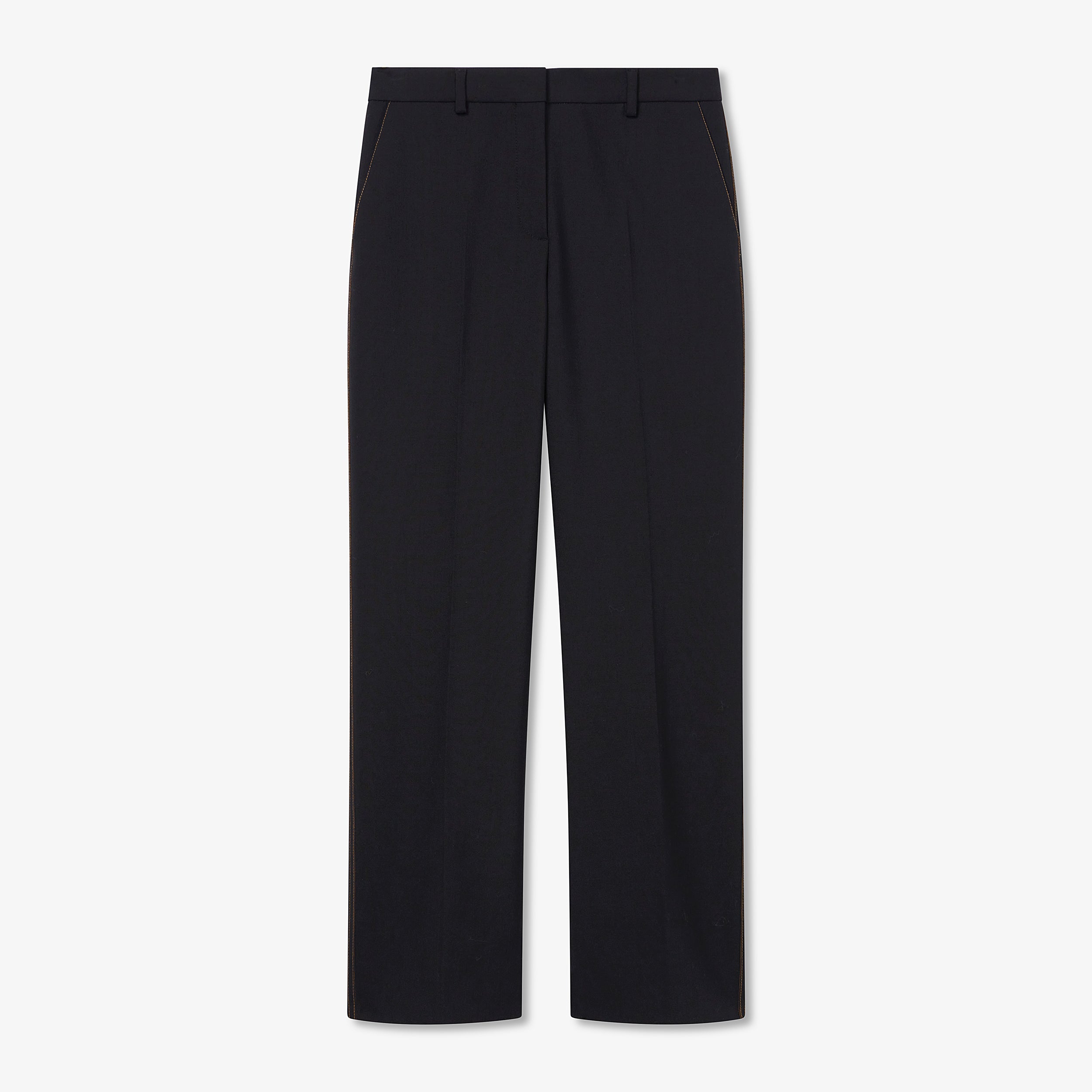 Sella Pant Luxe Wool Pants for Women - Black/Light Saddle Color - Premium Comfort & Style for Office, Travel & Casual Wear