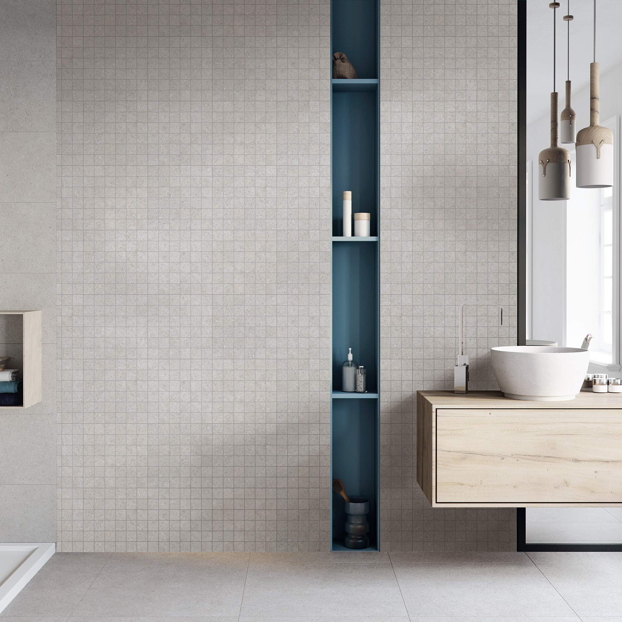 Sassi Glazed Porcelain Mosaic Tile 12x12 Inch - Sand Color Floor & Wall Tile (6-Piece Set) - Perfect for Bathroom, Kitchen Backsplash, and Shower Walls
