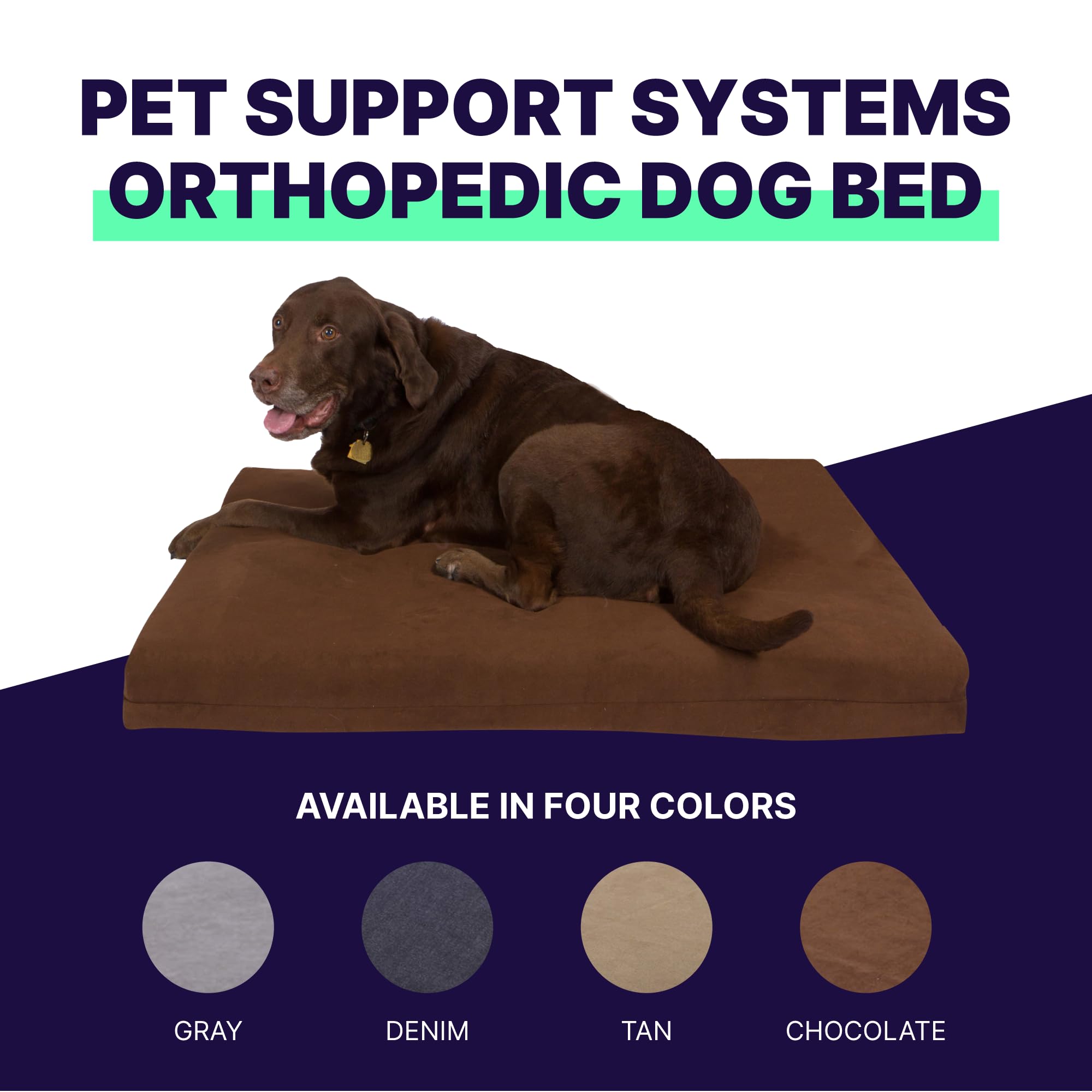 Orthopedic Dog Bed with Gel Memory Foam - Washable Luxury Pet Bed for Large Dogs, Removable Cover & Joint Support - Perfect for Sleeping, Arthritis Relief & Comfort in Brown (X-Large) - Ideal for Home, Kennel & Senior Dogs