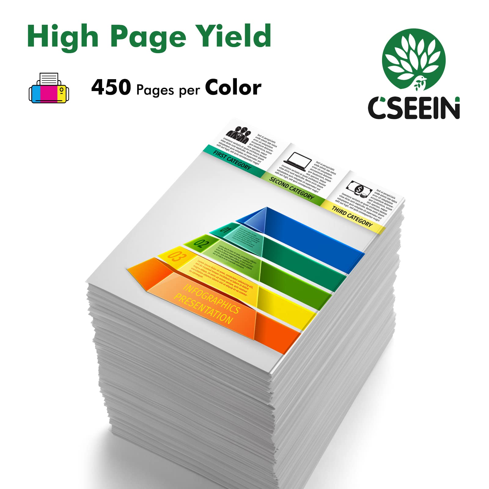 HP 65 XL Remanufactured Ink Cartridges - Compatible with Envy 5052/5055/5010/5012/5020/5030 & Deskjet 2600/2622/2652/3722/3755/3752/2635/2636/2655 - High-Quality Printer Ink Replacement for Home & Office Use