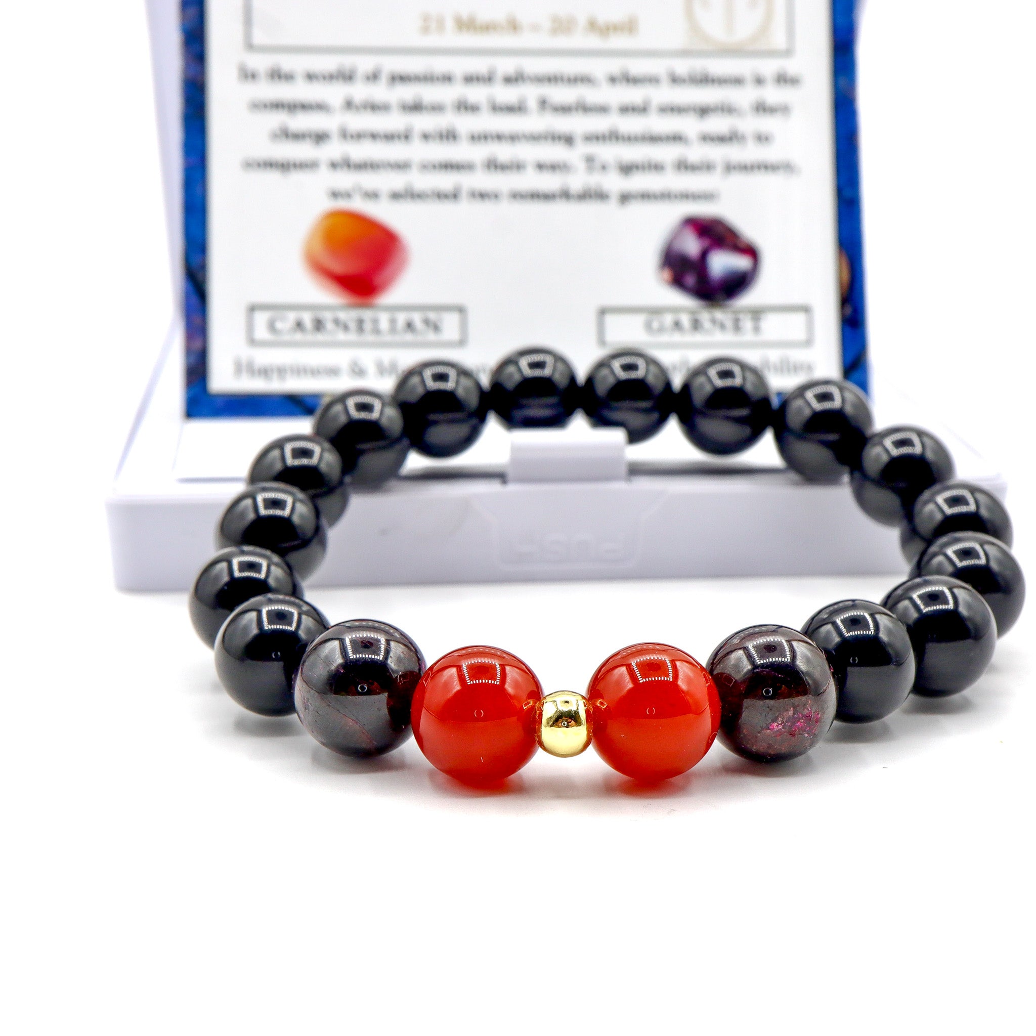 Aries Zodiac Bracelet - Garnet & Carnelian Gemstone Jewelry for Women - Perfect for Birthdays, Gifts & Spiritual Healing