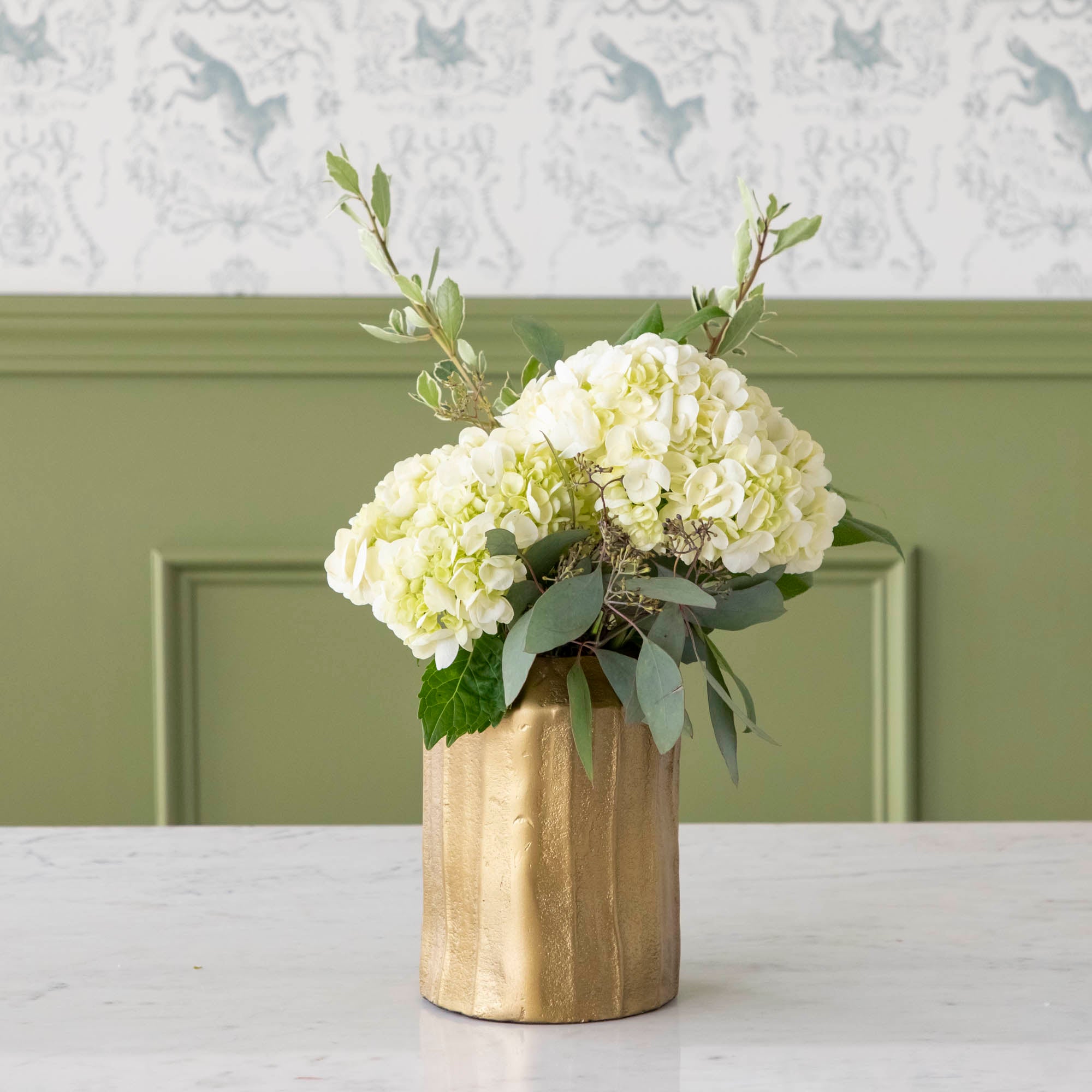 Croft Brass Vase - Elegant Handcrafted Decorative Vase for Home & Office Decor - Perfect for Centerpieces, Wedding Gifts & Interior Design