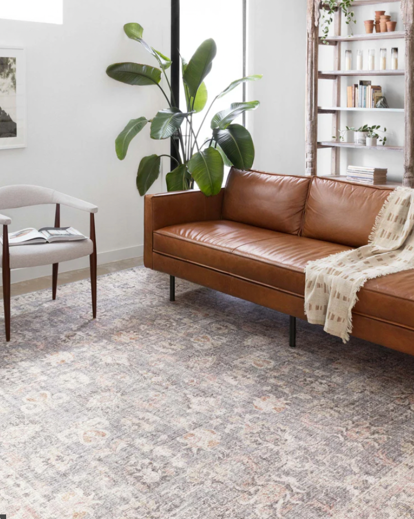 Premium Skye Grey & Apricot Area Rug - Soft Plush Shag Carpet for Living Room, Bedroom, Nursery - Non-Slip & Machine Washable Home Decor