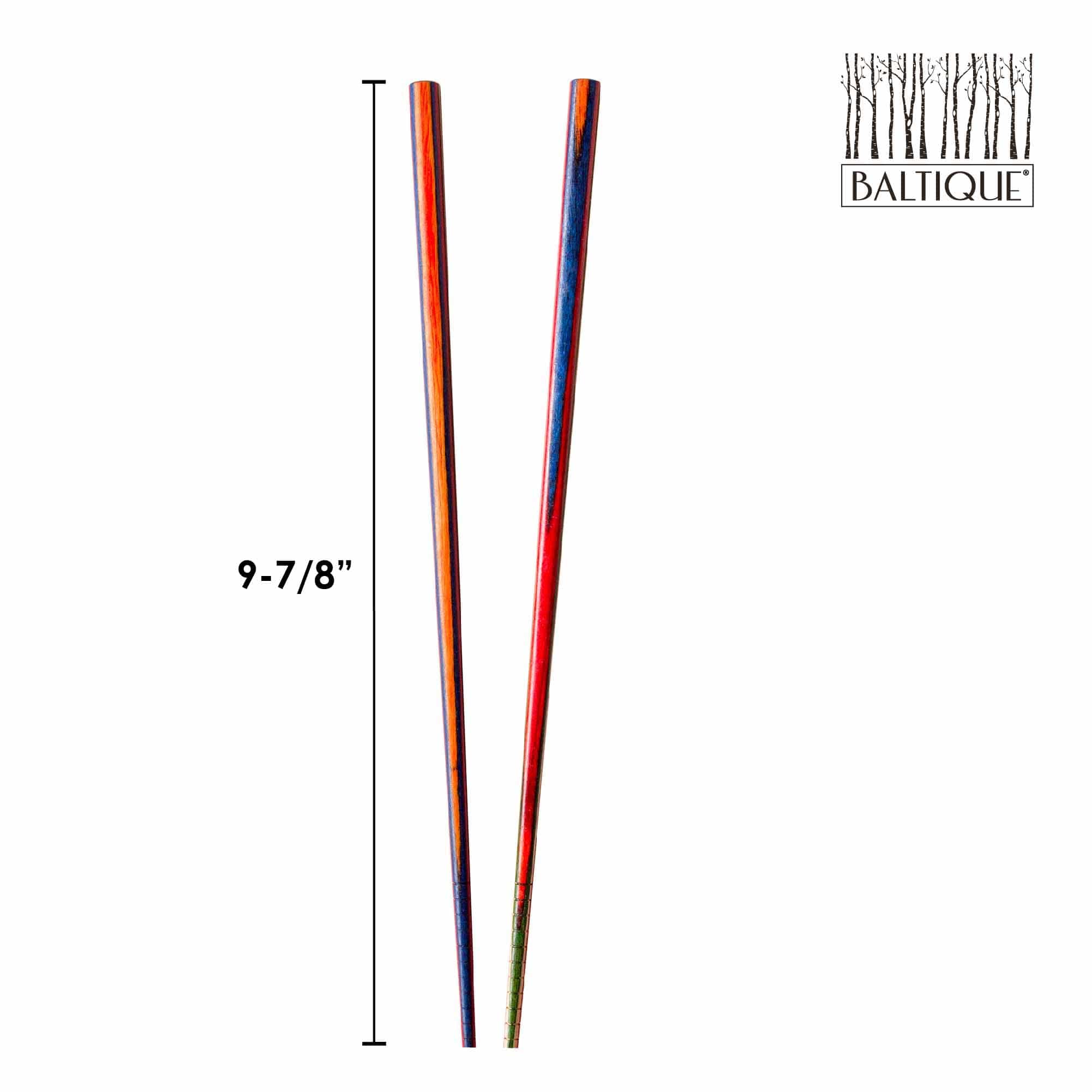 Baltique® Marrakesh Collection Reusable Chopsticks - 4 Pairs of Elegant Wooden Chopsticks for Asian Cuisine, Sushi, Ramen & Home Dining - Eco-Friendly & Dishwasher Safe