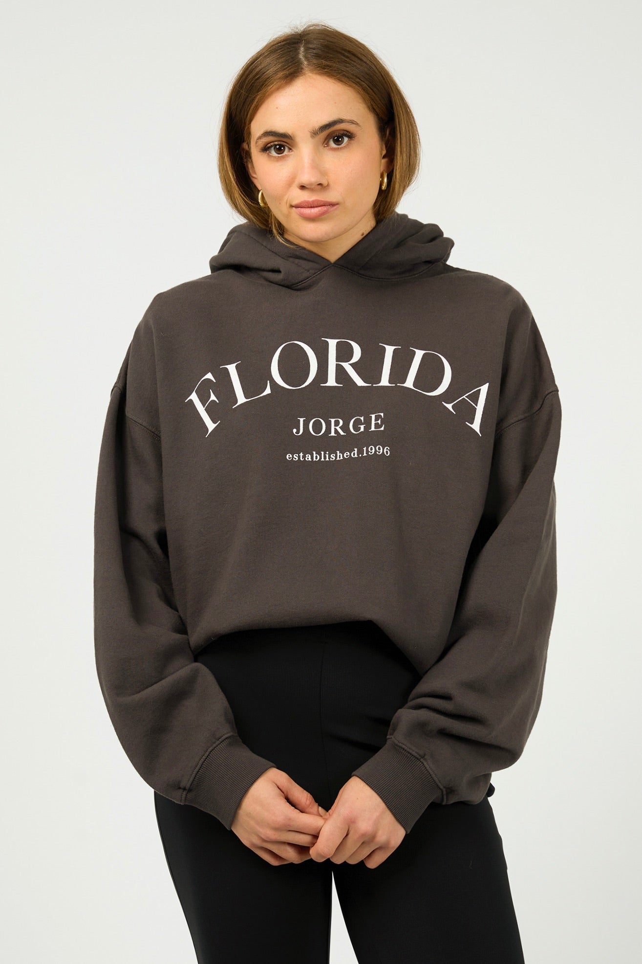 Florida Washed Black Logo Hoodie - Soft & Comfortable Pullover Sweatshirt for Men & Women - Perfect for Casual Wear, Street Style & Outdoor Activities