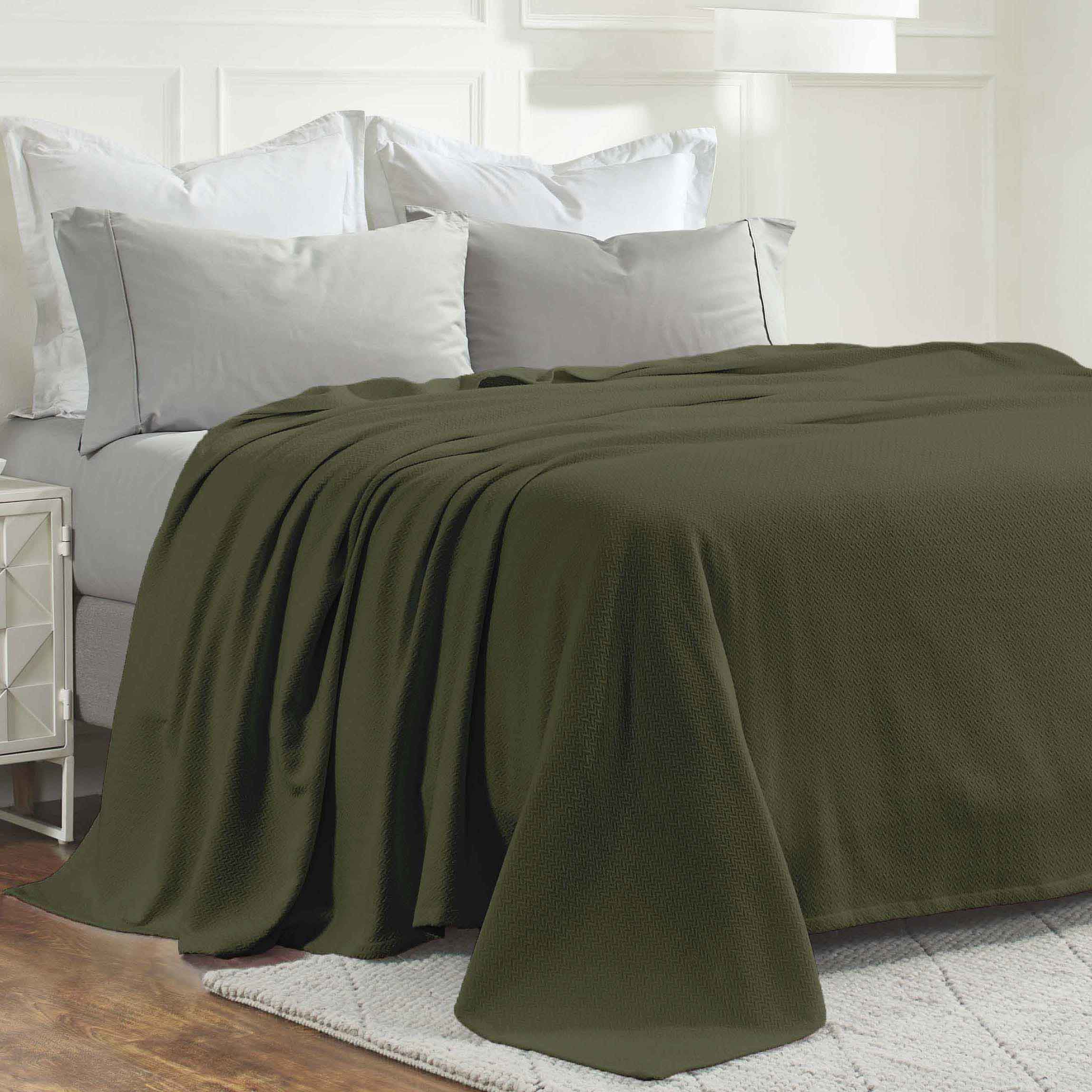 Premium Nobel Cotton Textured Chevron Lightweight Woven Blanket - Soft & Breathable Throw for Sofa, Bed, or Outdoor Picnics - Cozy Home Decor & Travel Companion
