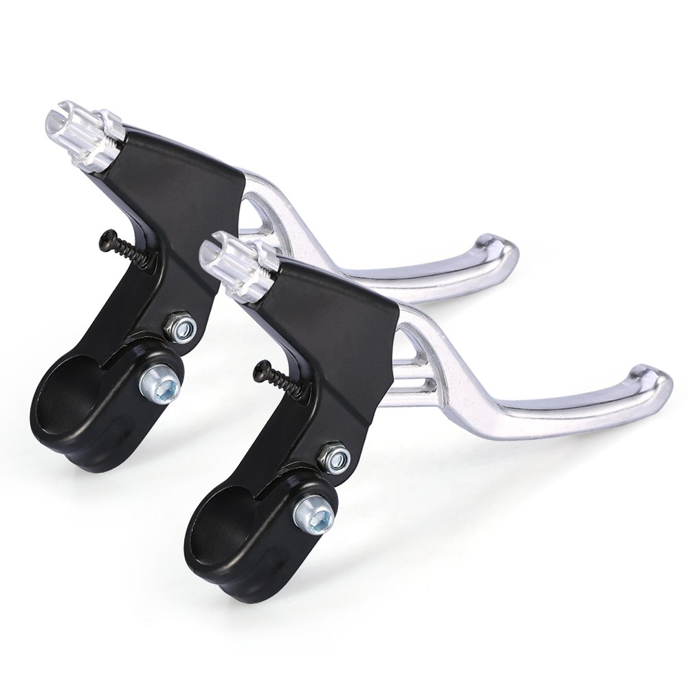 Yiio 1 Pair Universal Aluminum Alloy Bike Brake Levers - Fits Mountain Bikes, Kids Bikes, Folding Bikes, MTB & BMX (2.2cm Diameter) | Durable Handlebar Brake Levers for Cycling Safety & Comfort