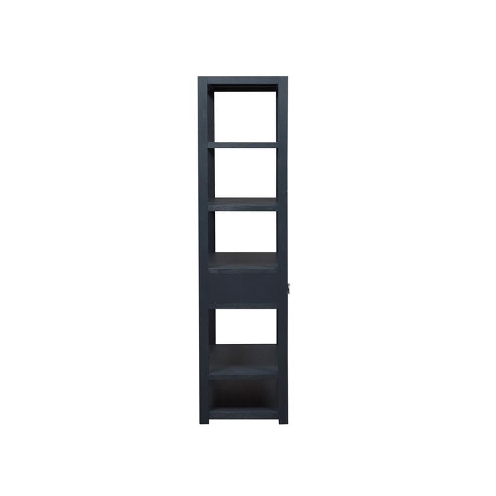 Liberty Furniture INDUSTRIES Midnight Black Accent Bookcase - Modern Industrial Style Bookshelf for Living Room, Bedroom & Office Storage