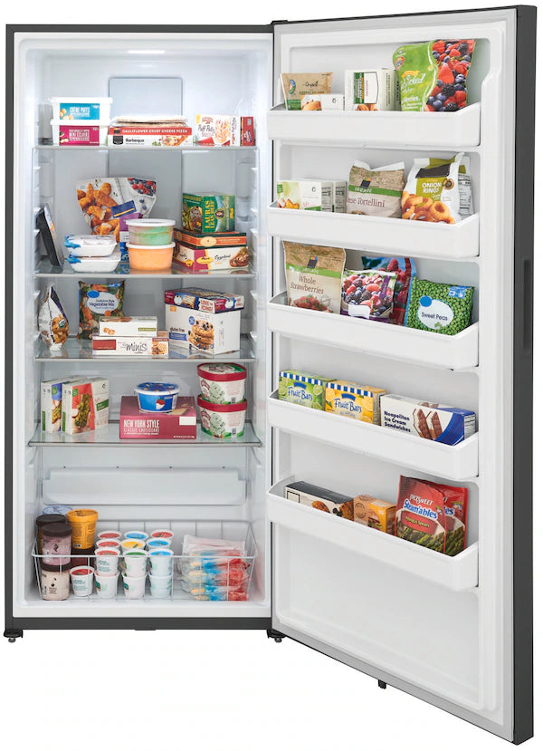Frigidaire FRUF2020AN 20 Cubic Feet Upright Freezer in Carbon Black - Perfect for Home, Garage, or Basement Storage