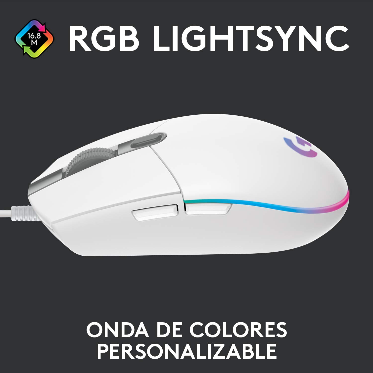 Logitech G203 LIGHTSYNC Wired Gaming Mouse with RGB Lighting & G435 LIGHTSPEED Wireless Bluetooth Gaming Headset Combo - White | Perfect for PC, PS5, Xbox & Mobile Gaming
