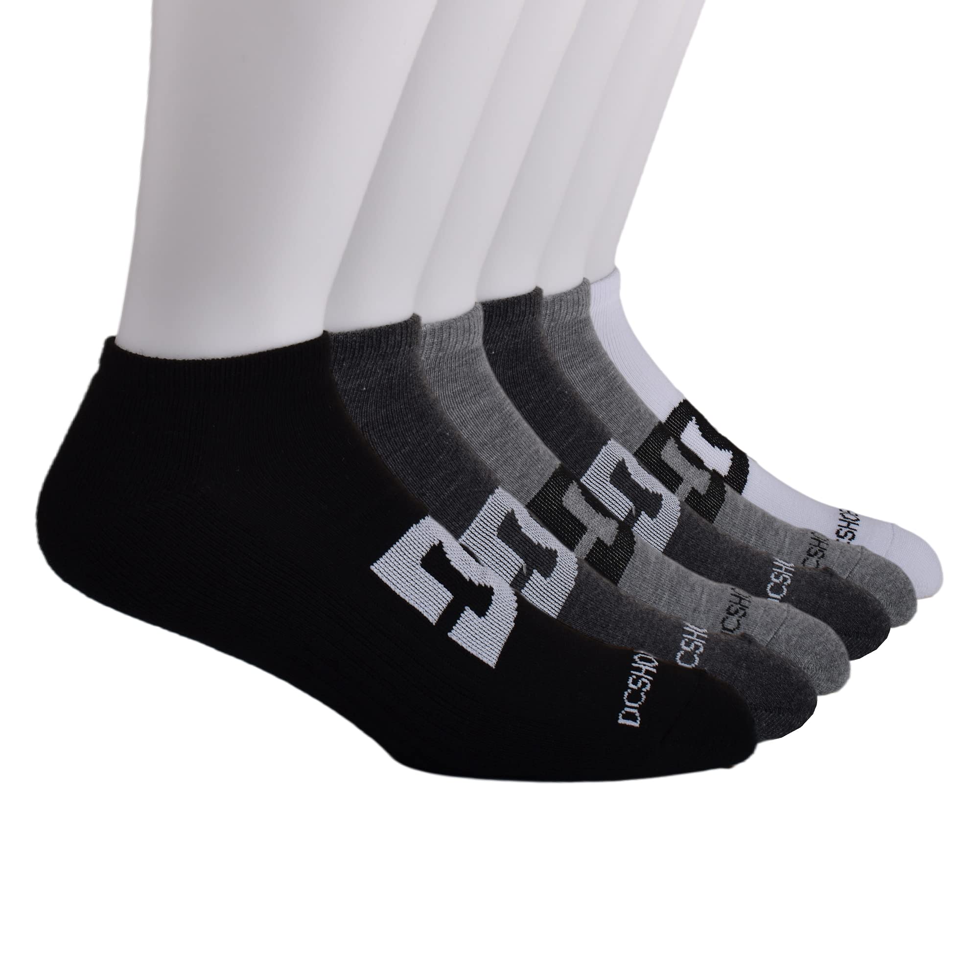 DC Shoes Men's Half Cushion Low Cut Athletic Socks - Breathable Comfort for Running, Gym & Everyday Wear
