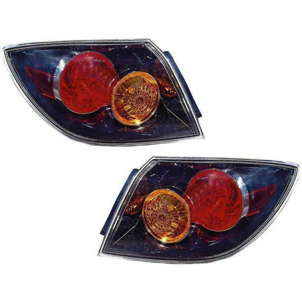 2004-2006 Mazda 3 Tail Lights Pair - Driver & Passenger Side Replacement for MA2818106 MA2819106 | CarLights360 | Durable LED Brake Lights for Night Driving & Enhanced Safety