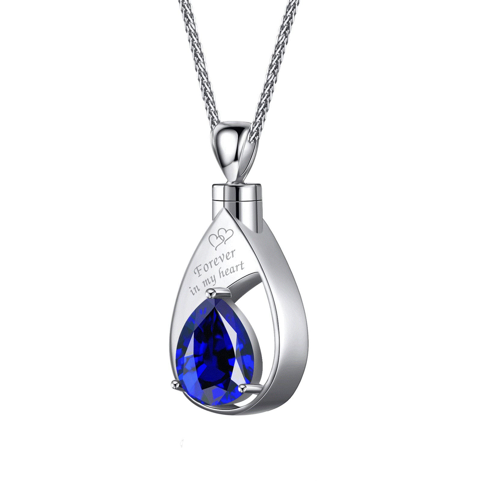 PREKIAR Heart Cremation Urn Necklace - Memorial Jewelry Pendant for Ashes with Fill Kit & Gift Box - Keepsake for Loved Ones - Perfect for Remembrance & Daily Wear