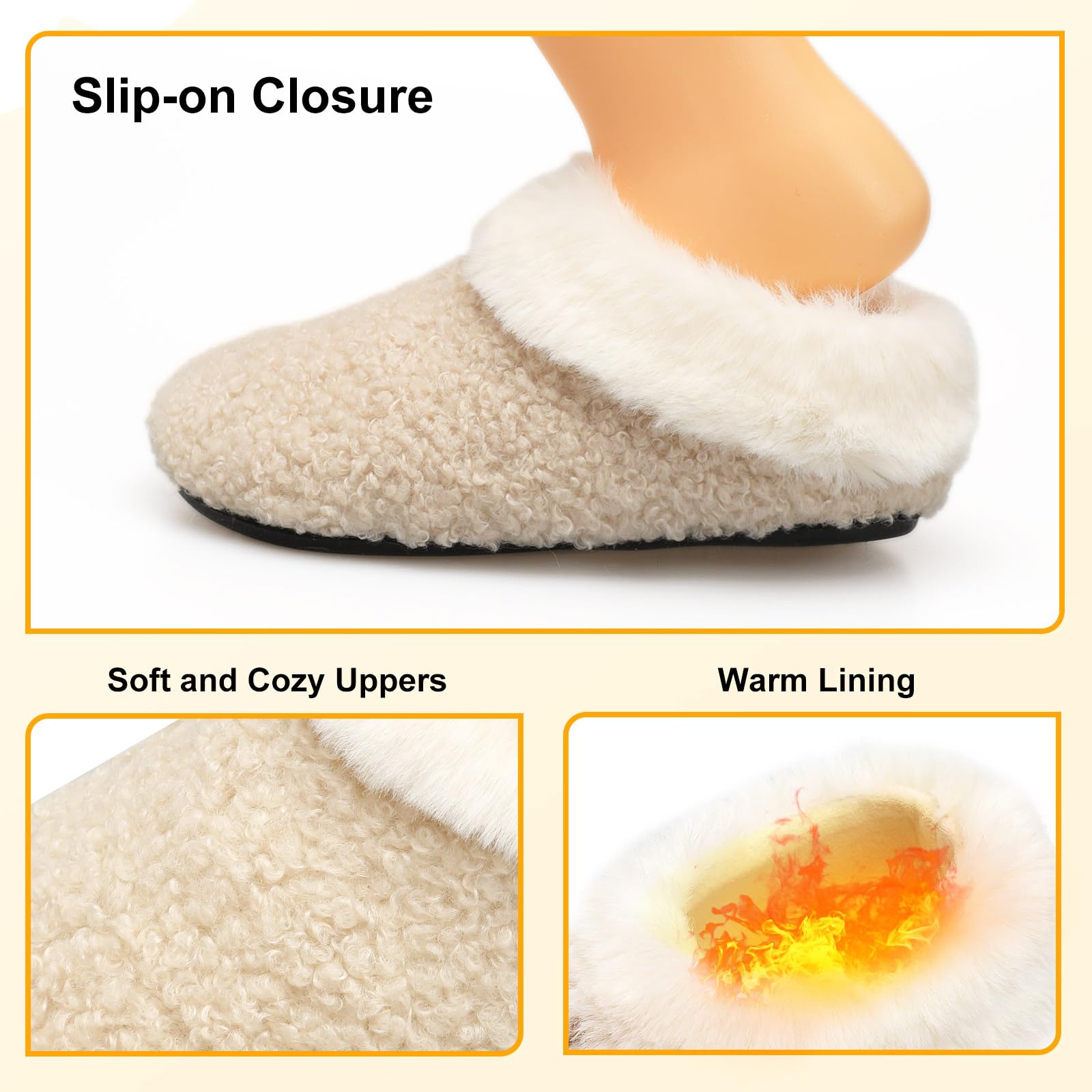 FEETCITY Toddler Slippers for Boys Girls - Lightweight House Shoes for Indoor Play & Comfort
