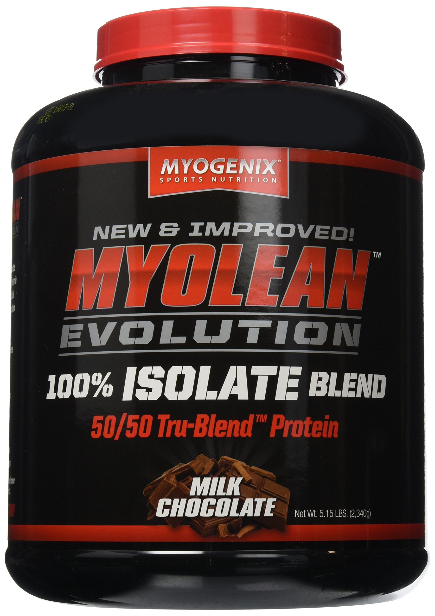 Myogenix Myolean Evolution Whey Protein Isolate Powder - Milk Chocolate Flavor, 5.14 lb for Muscle Recovery & Post-Workout Nutrition | Gym, Fitness & Bodybuilding Supplement