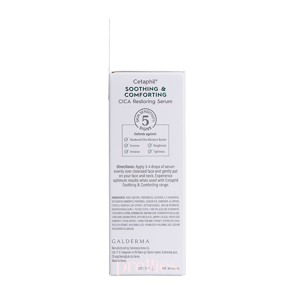 Cetaphil Soothing & Comforting CICA Restoring Serum 30ml - Hydrating Facial Serum for Sensitive Skin | Reduce Redness & Repair Skin Barrier | Perfect for Post-Treatment & Daily Skincare Routine