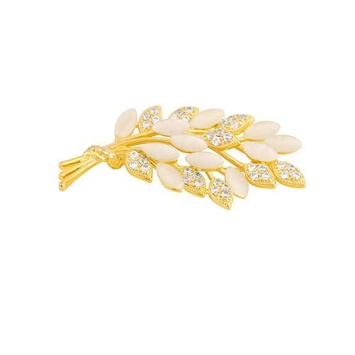 TYXL Gold Wheat Design Brooch Pin for Women - Korean Fashion Jewelry Gift, Elegant Party & Suit Accessory - Perfect for Weddings, Office Wear & Special Occasions