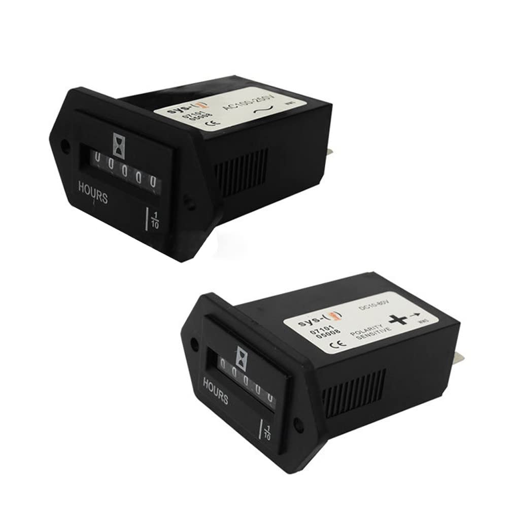 Digital Hour Meter SYS-1 - Industrial Sealed Timer Counter with Mechanical Hours Display | Perfect for Equipment, Vehicles & Machinery Usage Tracking