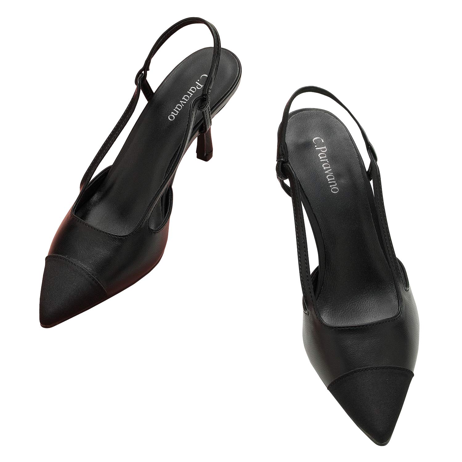 C.Paravano Women's Slingback Pumps - Comfortable Designer Heels for Work, Party & Wedding | Elegant Slingback Sandals & Dress Shoes for Women