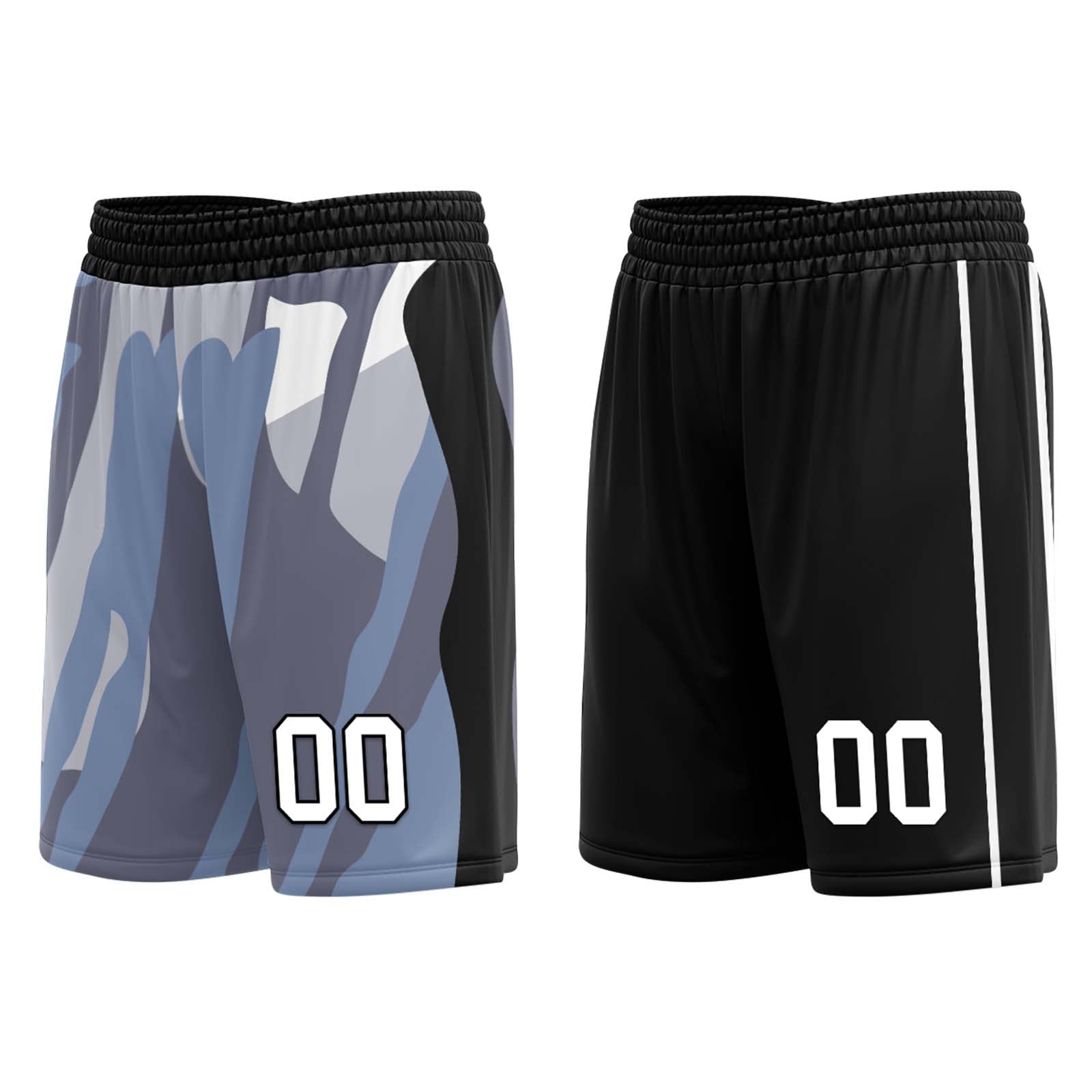 Custom Camouflage Black Brooklyn City Edition Reversible Basketball Jersey - Personalized Team Uniform with COOLMAX Fabric for Men & Women - Perfect for NBA Games, Streetball and Sports Training