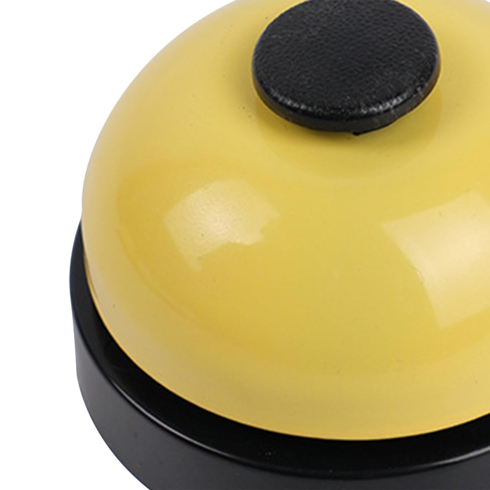 Vintage Style Service Bell - Classic Yellow & Black Desk Bell for Home, Office, Restaurant, and Hotel Use - Perfect for Reception, Customer Service, and Countertop Notifications